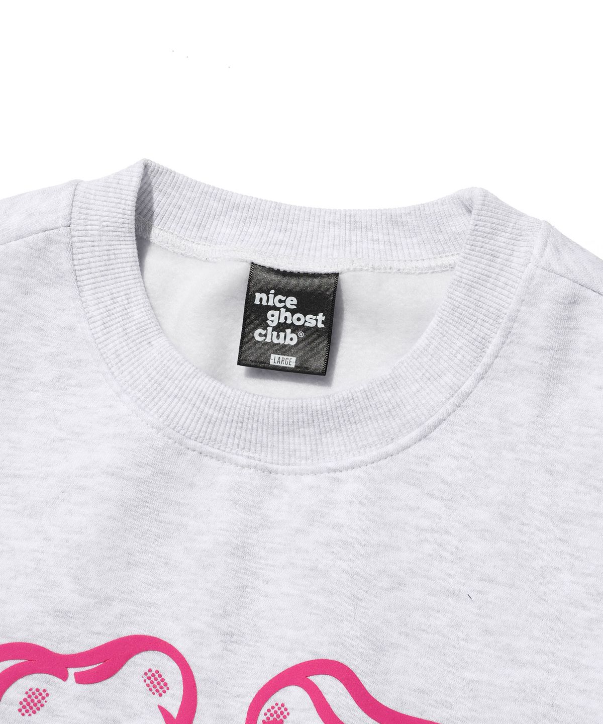 나이스고스트클럽(NICEGHOSTCLUB) GUMMY BEAR & LOGO SWEATSHIRTS_LIGHT GREY(NG2DFUM440A)