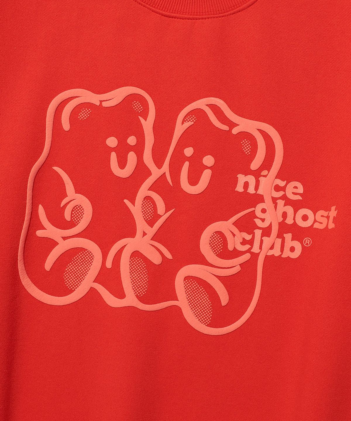 나이스고스트클럽(NICEGHOSTCLUB) GUMMY BEAR & LOGO SWEATSHIRTS_ORANGE(NG2DFUM440A)