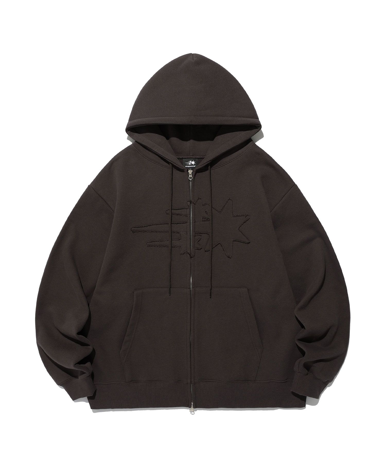 MUSINSA公式 | NICE GHOST CLUB 3STAR LOGO ZIP HOODIE_6colors