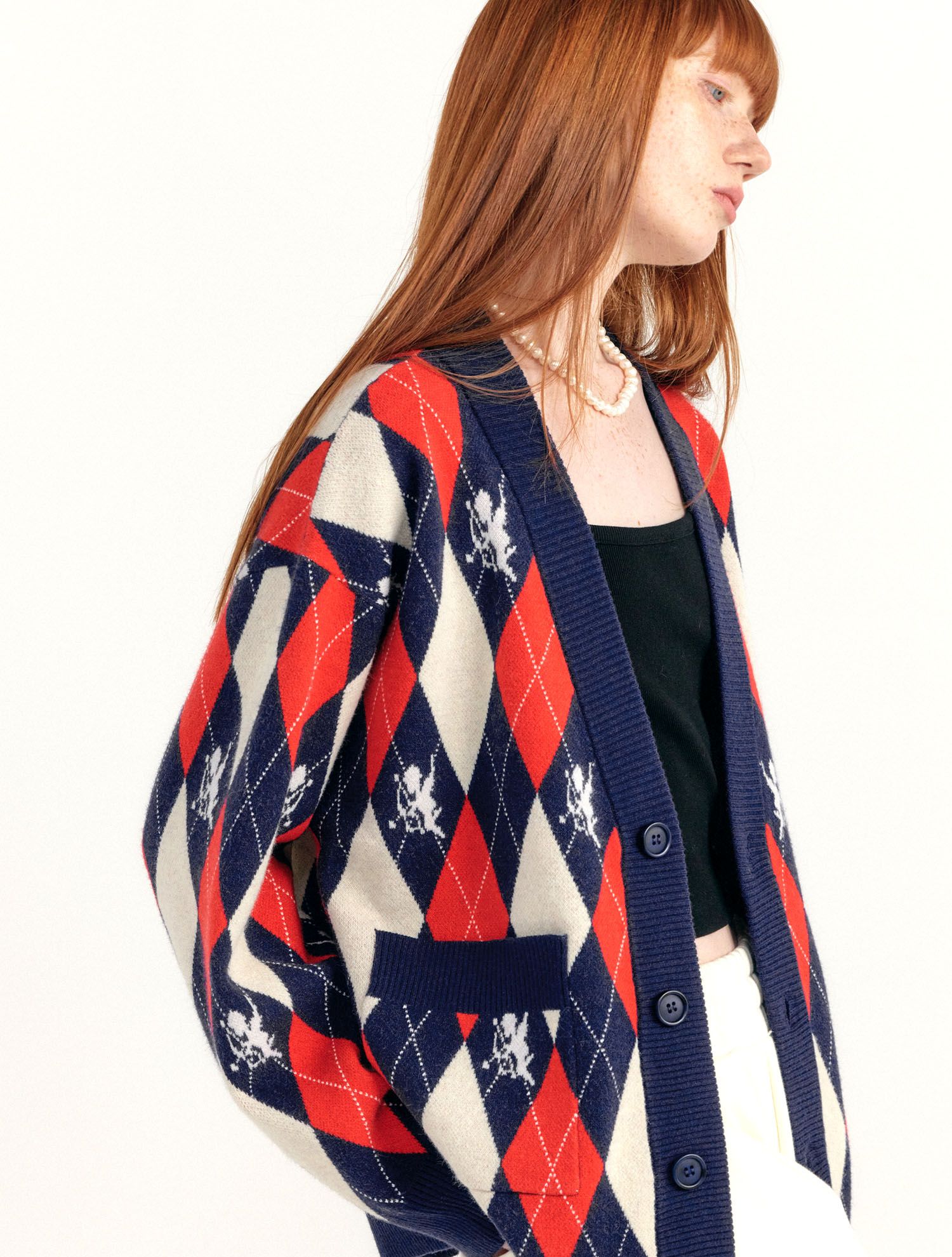 ★送料・関税込★GENERAL IDEA★Retro Argyle Cardiga.n★ WOMAN - CARDICAN - GENERAL IDEA | ジェネラルアイディア