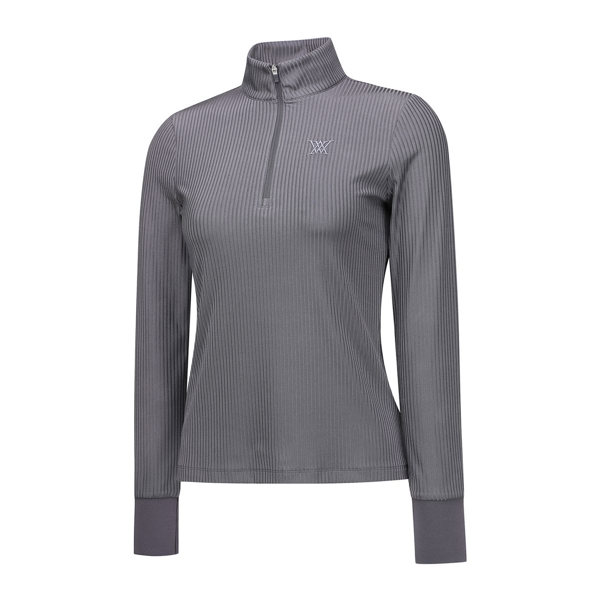 어뉴골프(ANEW GOLF) WOMEN ZIPPER POINT GOLGI LONG T-SHIRT_GR