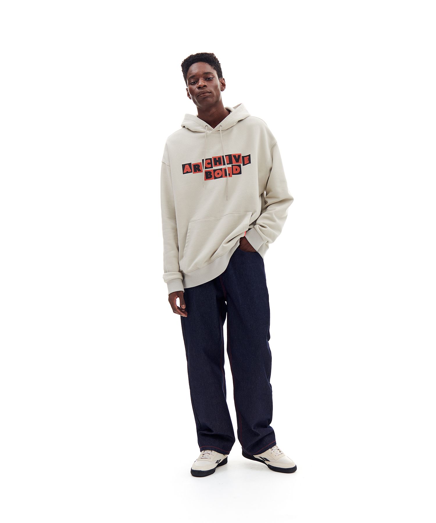 MUSINSA | ARCHIVE BOLD RED STITCH DENIM PANTS (DEEP BLUE)