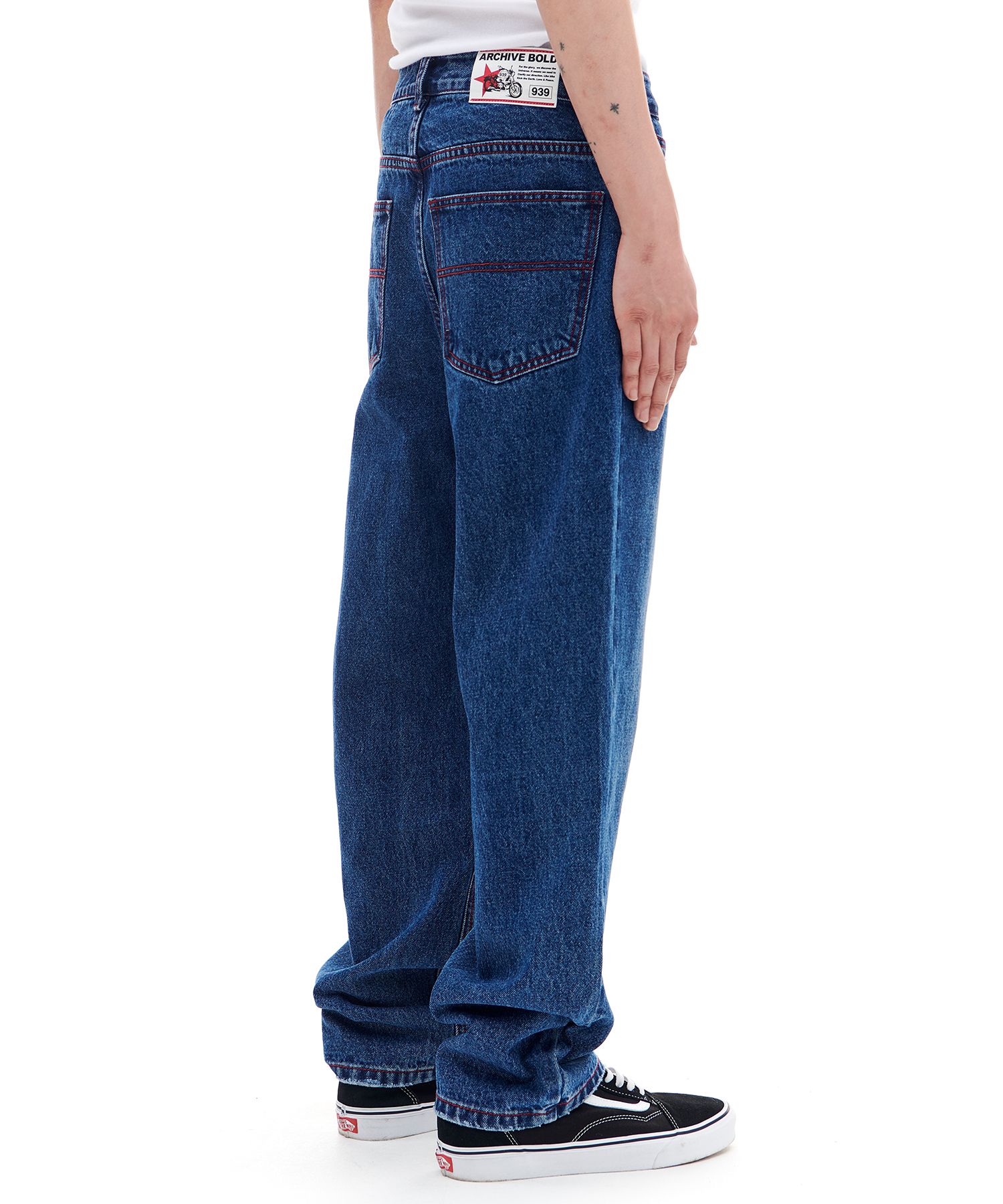 ◆ARCHIVE BOLD◆ RED MOSS LOGO DENIM PANTS BLUE AB23SPJN005B RED MOSS LOGO DENIM PANTS (BLUE) - ARCHIVE BOLD | 60
