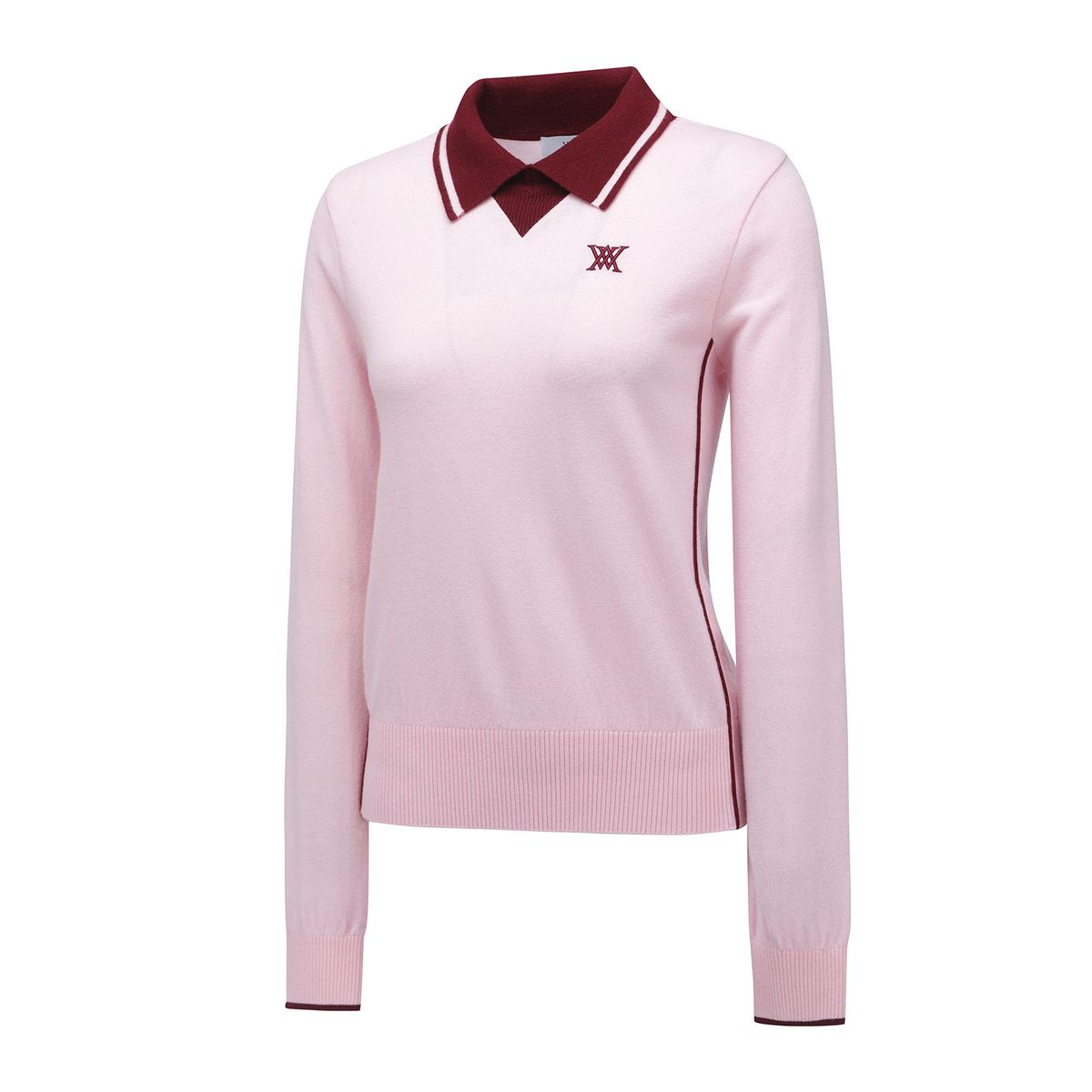 어뉴골프(ANEW GOLF) WOMEN COLLARED PSWEATER_PI