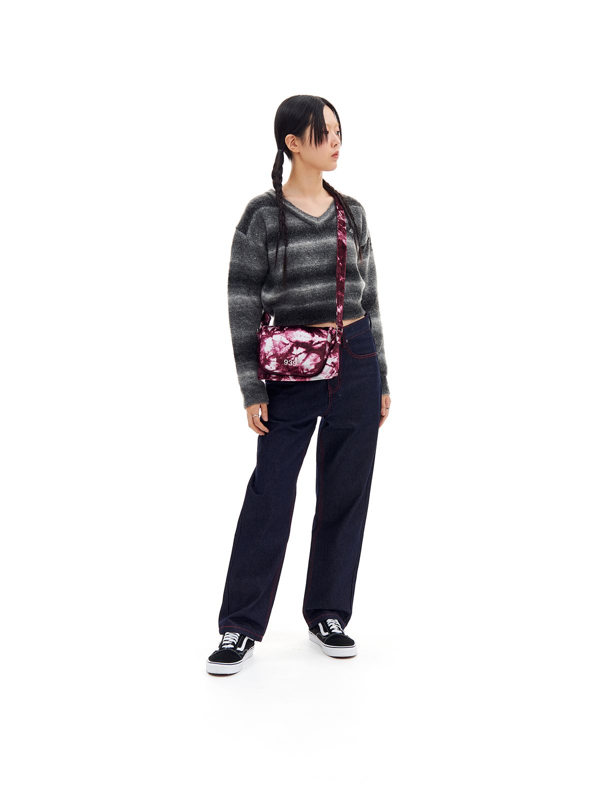 아카이브 볼드(ARCHIVE BOLD) 939 VELOUR CROSS BAG (BURGUNDY)