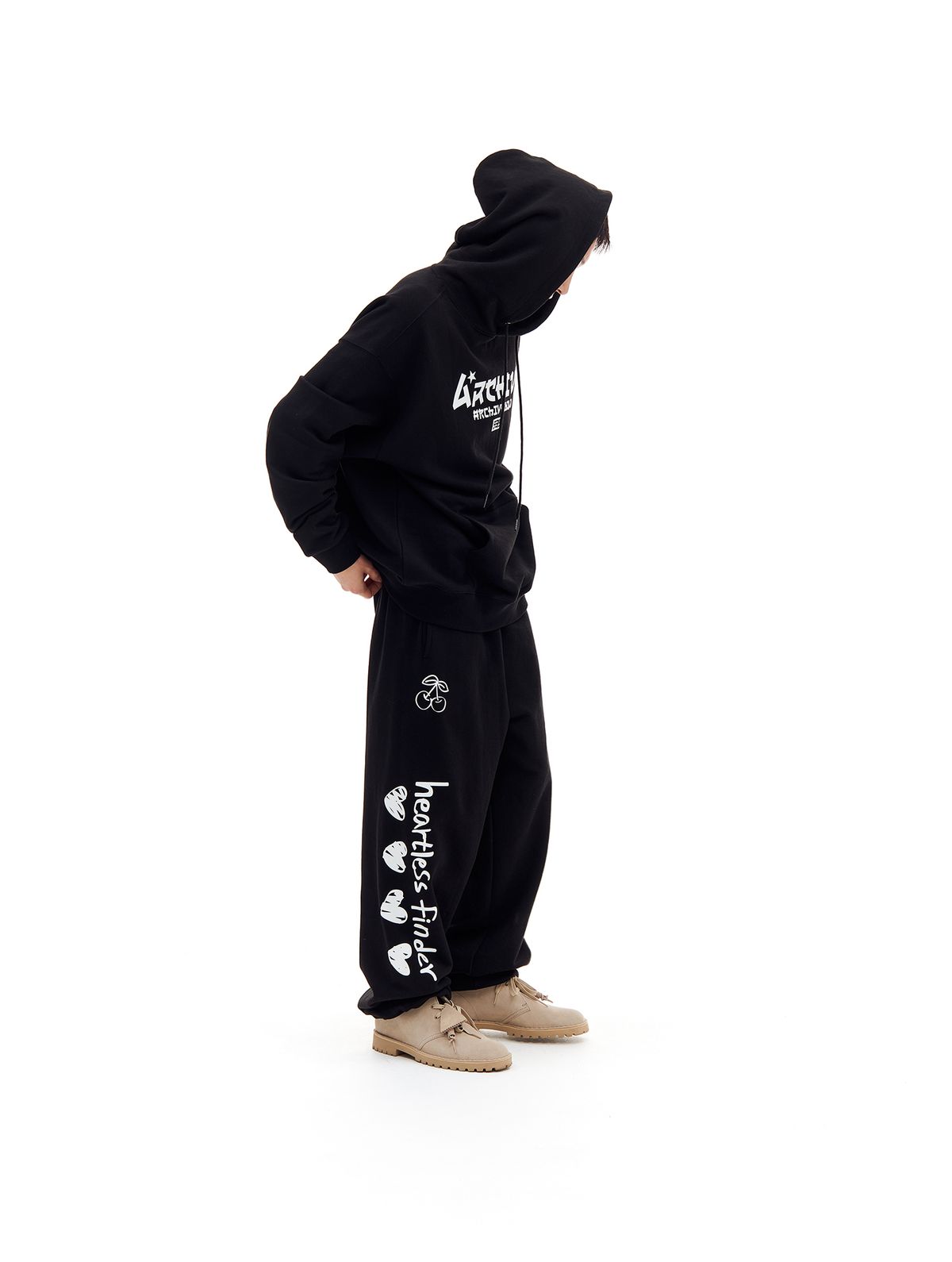 아카이브 볼드(ARCHIVE BOLD) DOODLE SWEAT PANTS (BLACK)