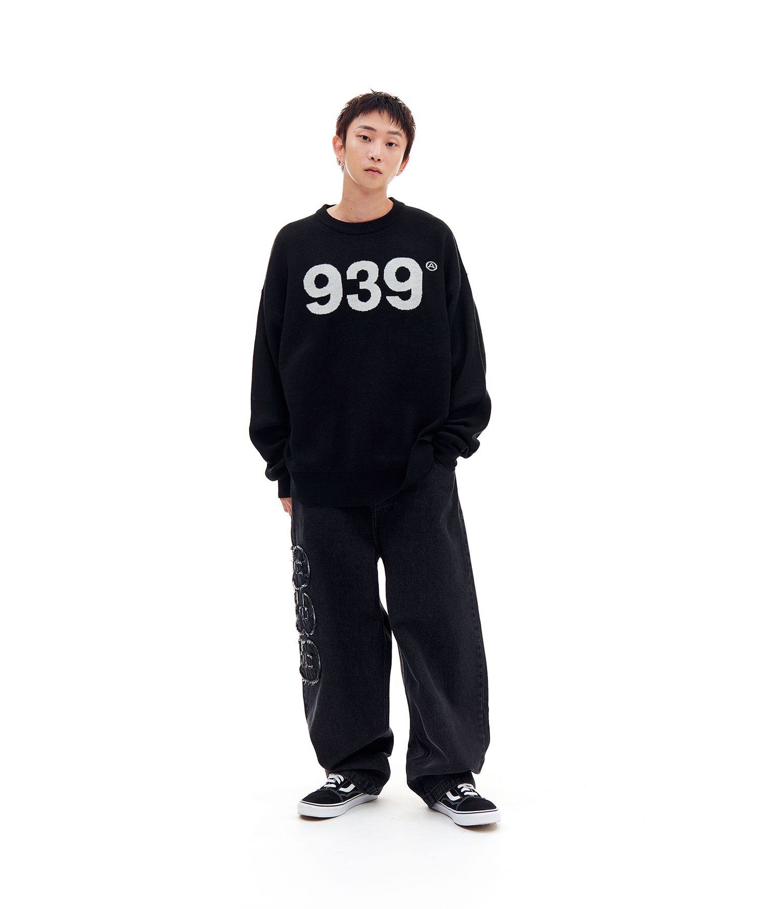 MUSINSA | ARCHIVE BOLD 939 LOGO KNIT (BLACK)