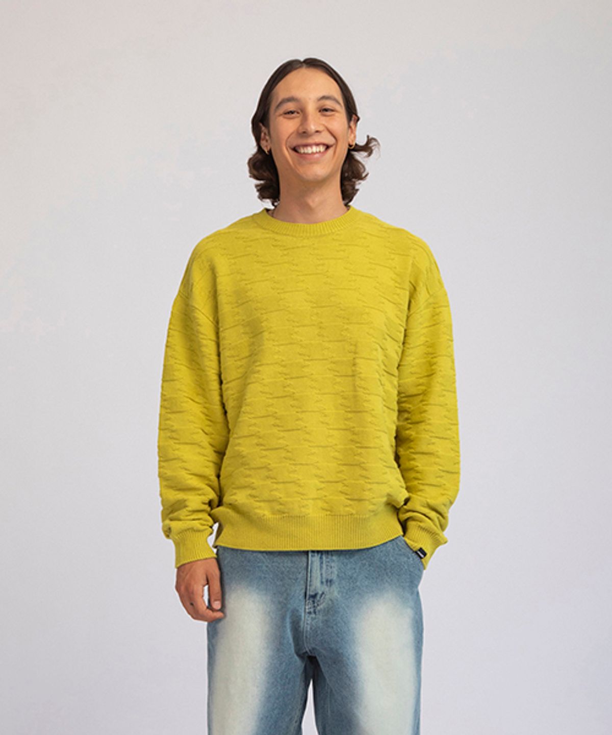 위캔더스(WKNDRS) PUZZLE SWEATER (YELLOW)