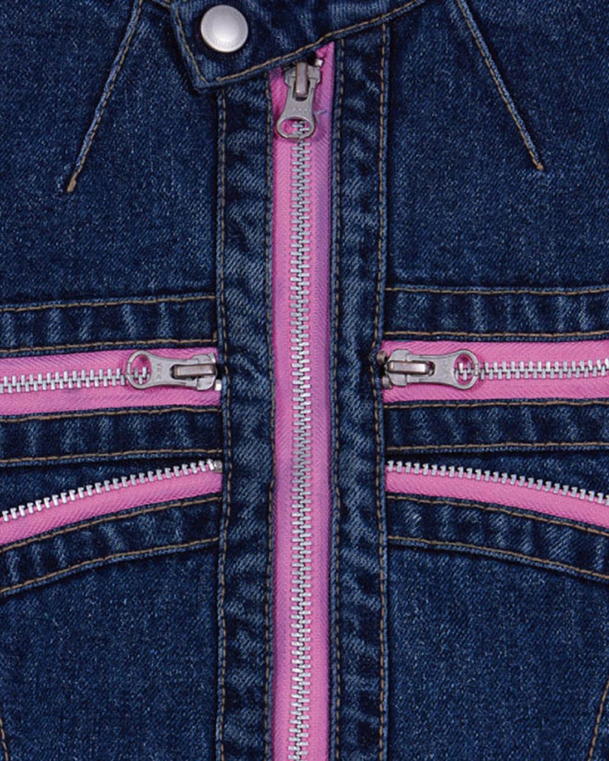 더뮤지엄비지터(THEMUSEUMVISITOR) DENIM ZIPPER BIKER JACKET (WASHED BLUE)