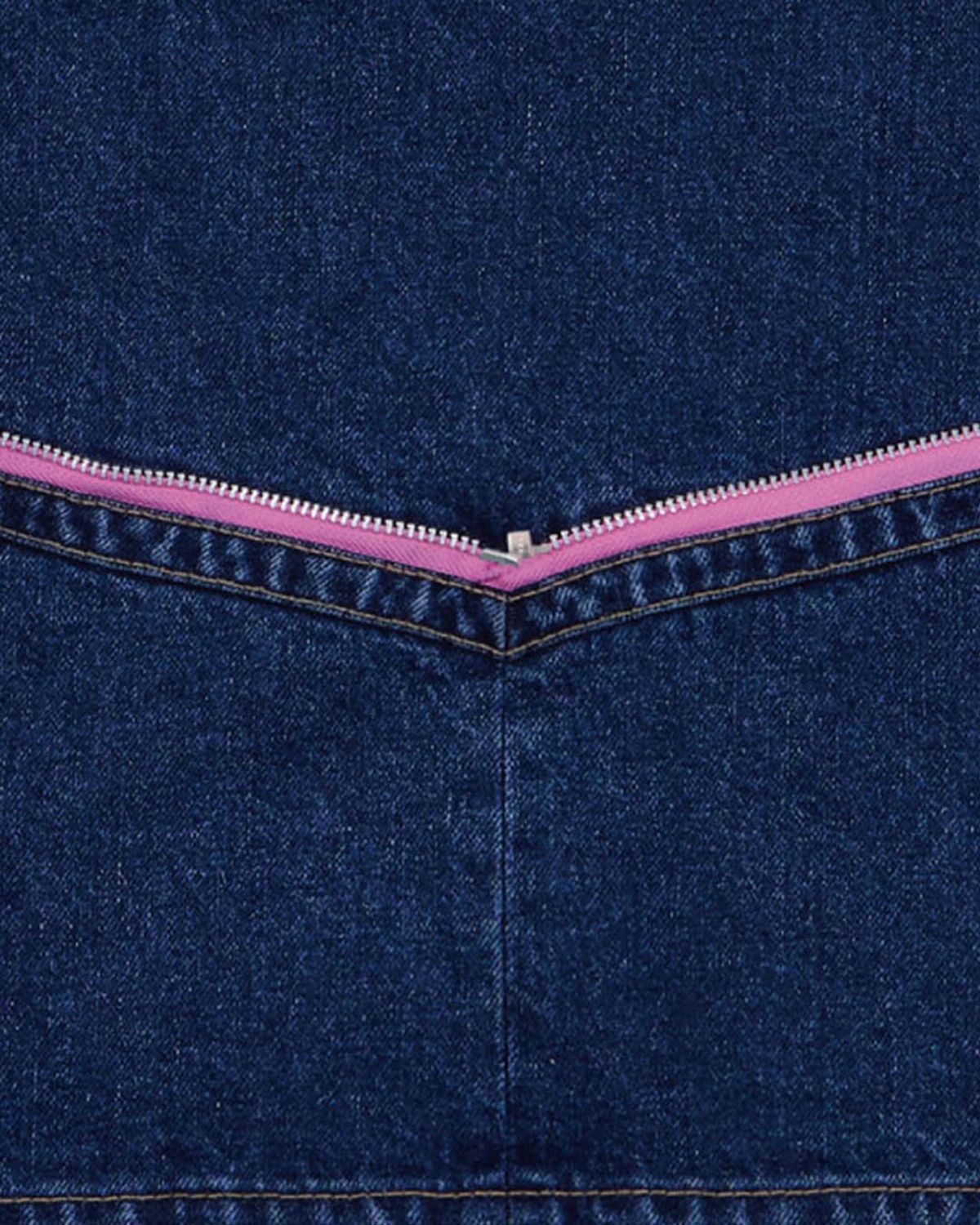 더뮤지엄비지터(THEMUSEUMVISITOR) DENIM ZIPPER BIKER JACKET (WASHED BLUE)