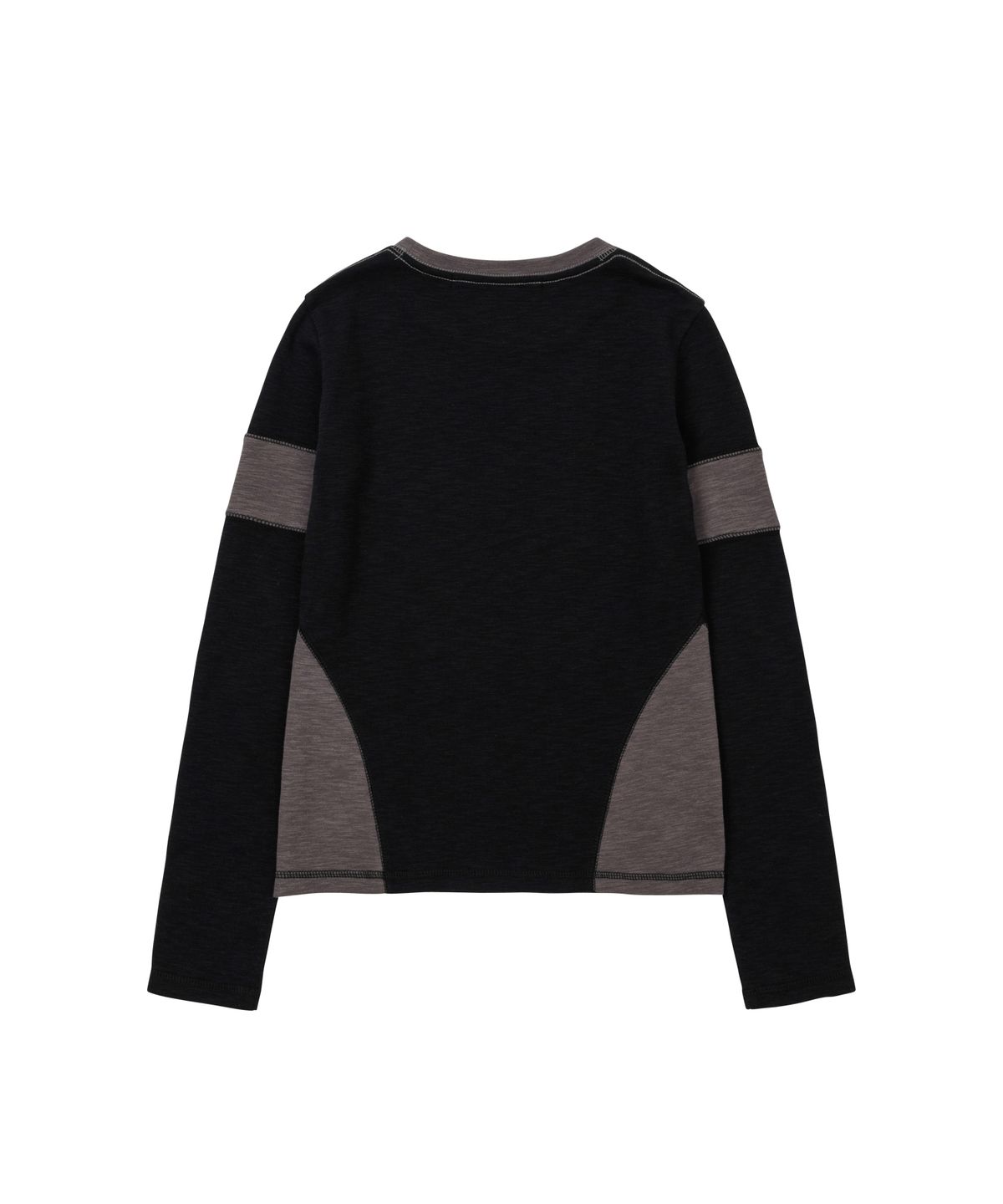 웰빙익스프레스(WELLBEING EXPRESS) Melange Color Block Top Black