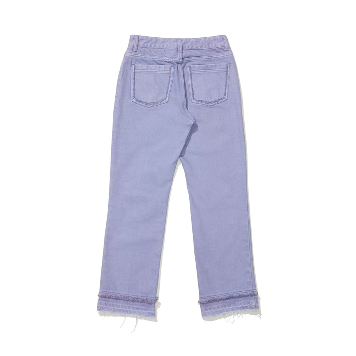 마크엠(MARKM) (W) SEMI BOOTSCUT DAMAGE DYEING PANTS PUPPLE