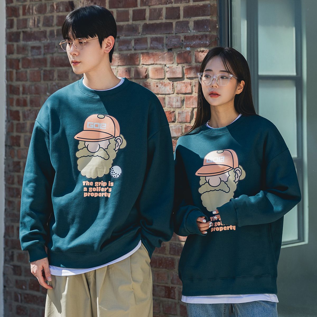 앨빈클로(ALVINCLO) 마틴 골프 그립 오버핏 맨투맨 MAR695 (3 COLOR)