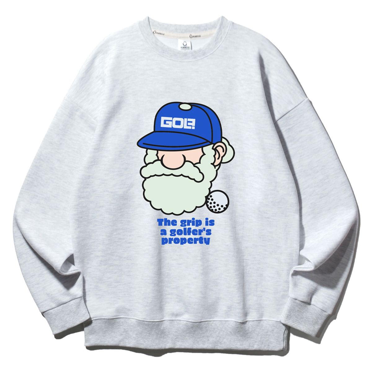 앨빈클로(ALVINCLO) 마틴 골프 그립 오버핏 맨투맨 MAR695 (3 COLOR)