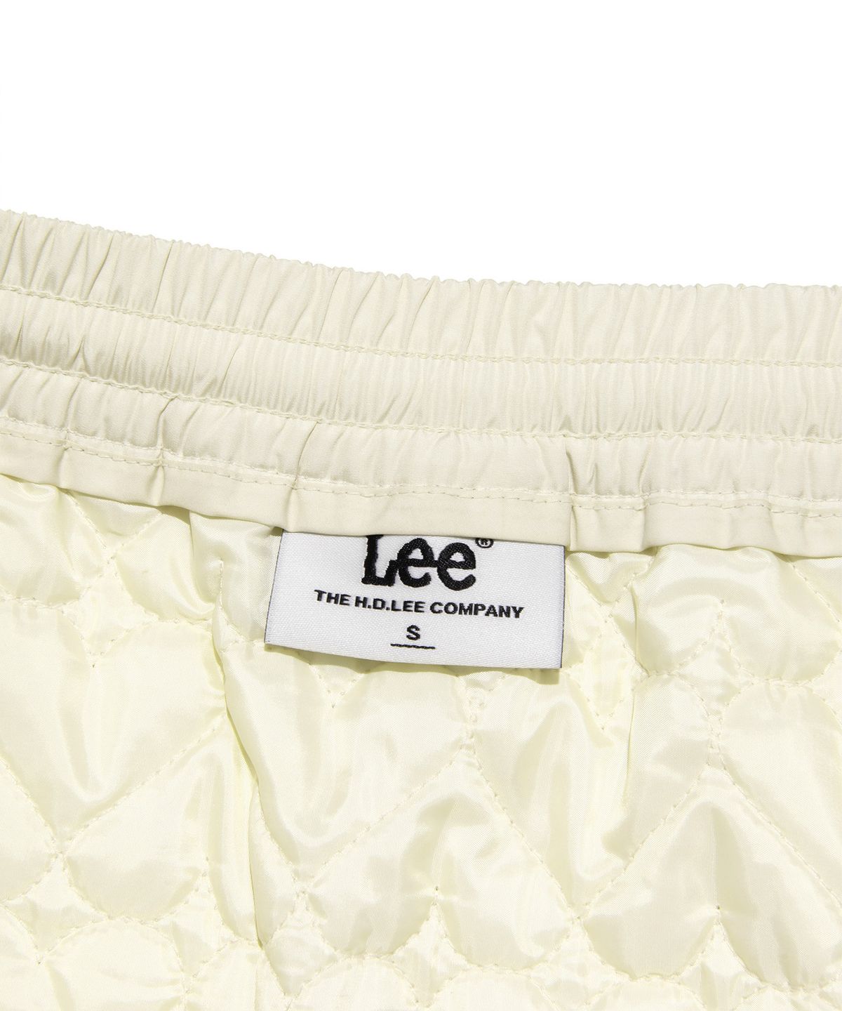 리(LEE) 하트 퀼팅 미니 스커트 아이보리
