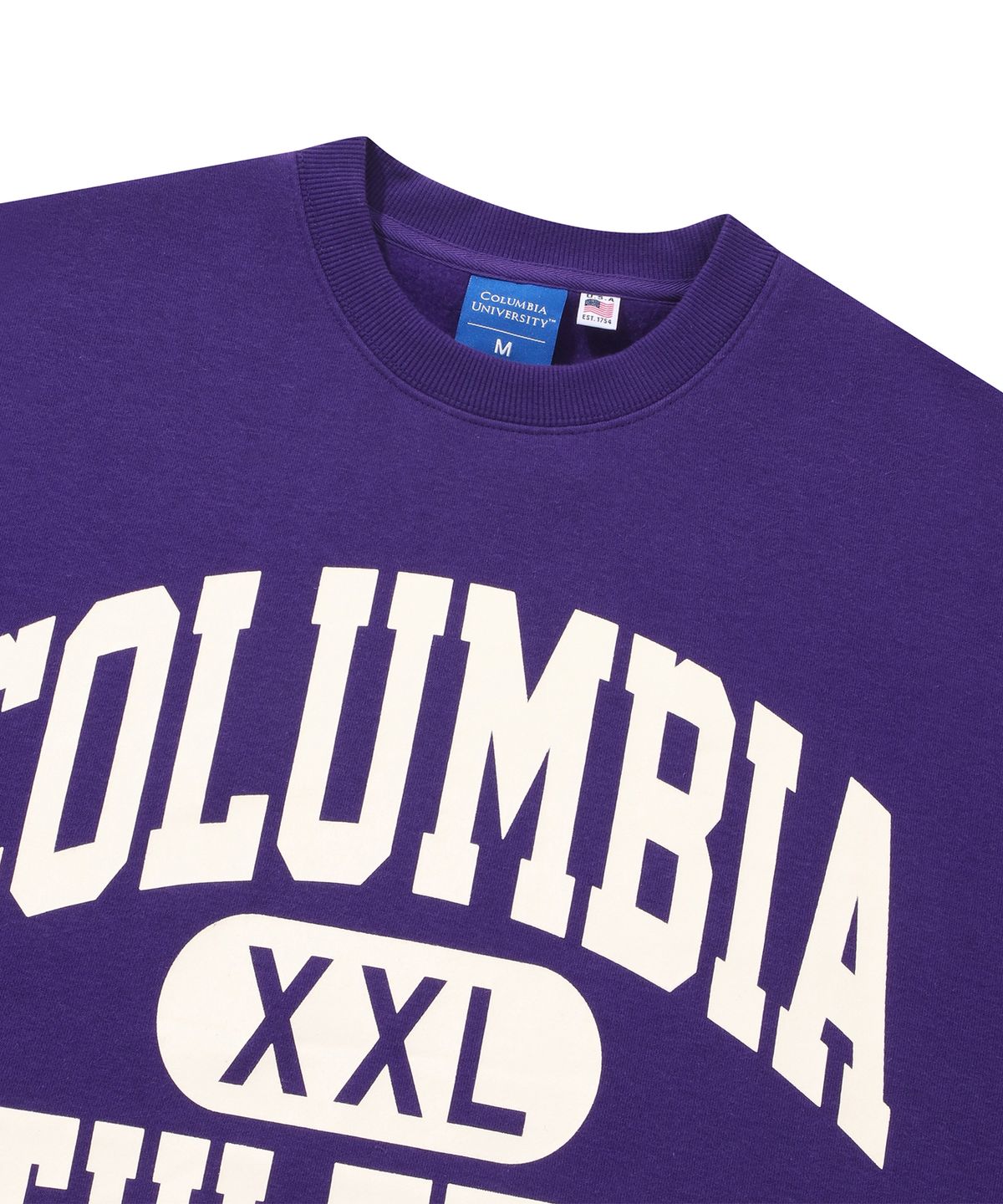 컬럼비아 유니버시티(COLUMBIA UNIVERSITY) XXL OVERSIZE LOGO FLEECE SWEATSHIRTS 빈티지퍼플