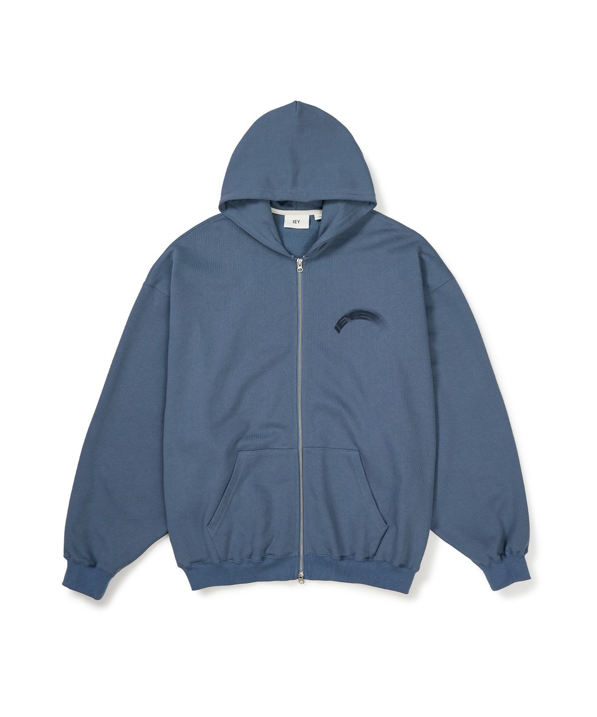 이에이(IEY) OVER MOTION LOGO HOODIE ZIP-UP Blue