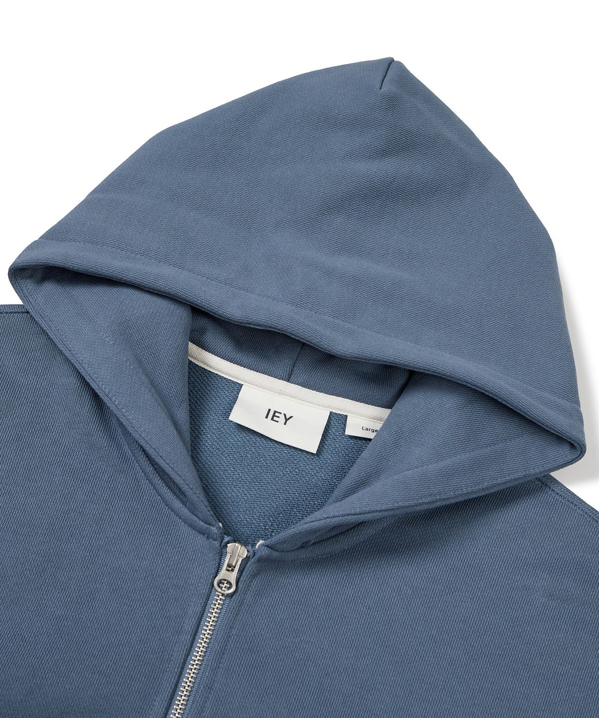 이에이(IEY) OVER MOTION LOGO HOODIE ZIP-UP Blue