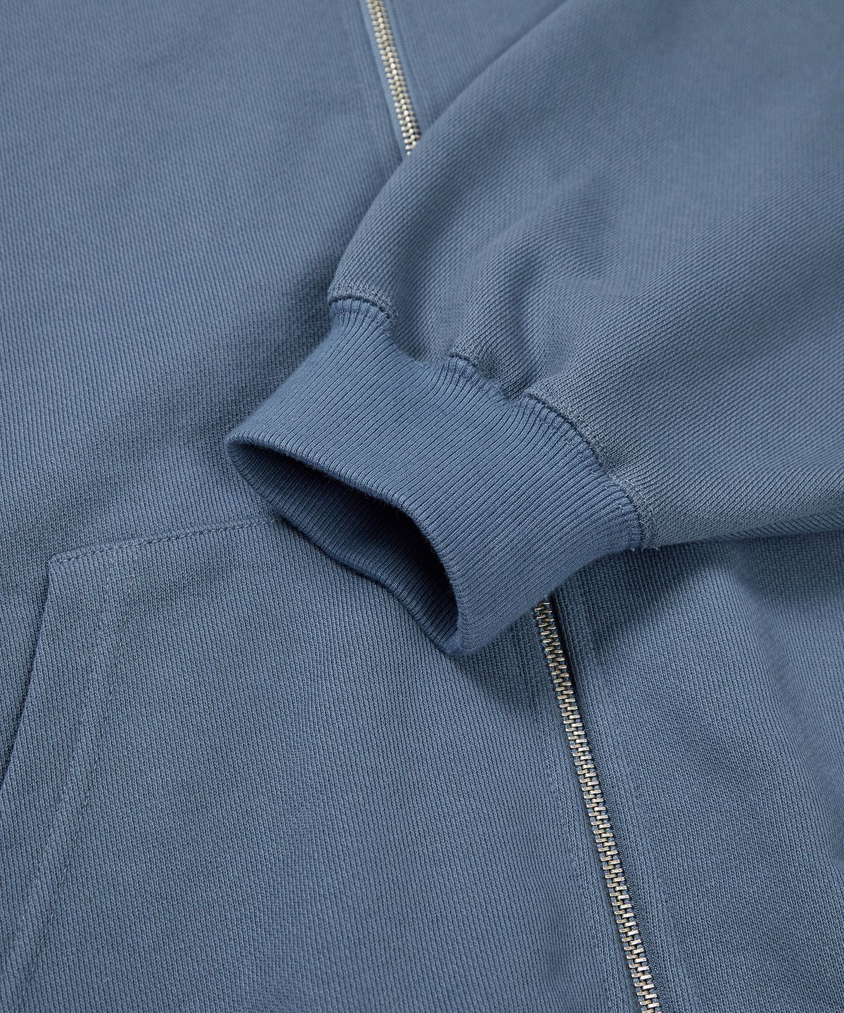 이에이(IEY) OVER MOTION LOGO HOODIE ZIP-UP Blue