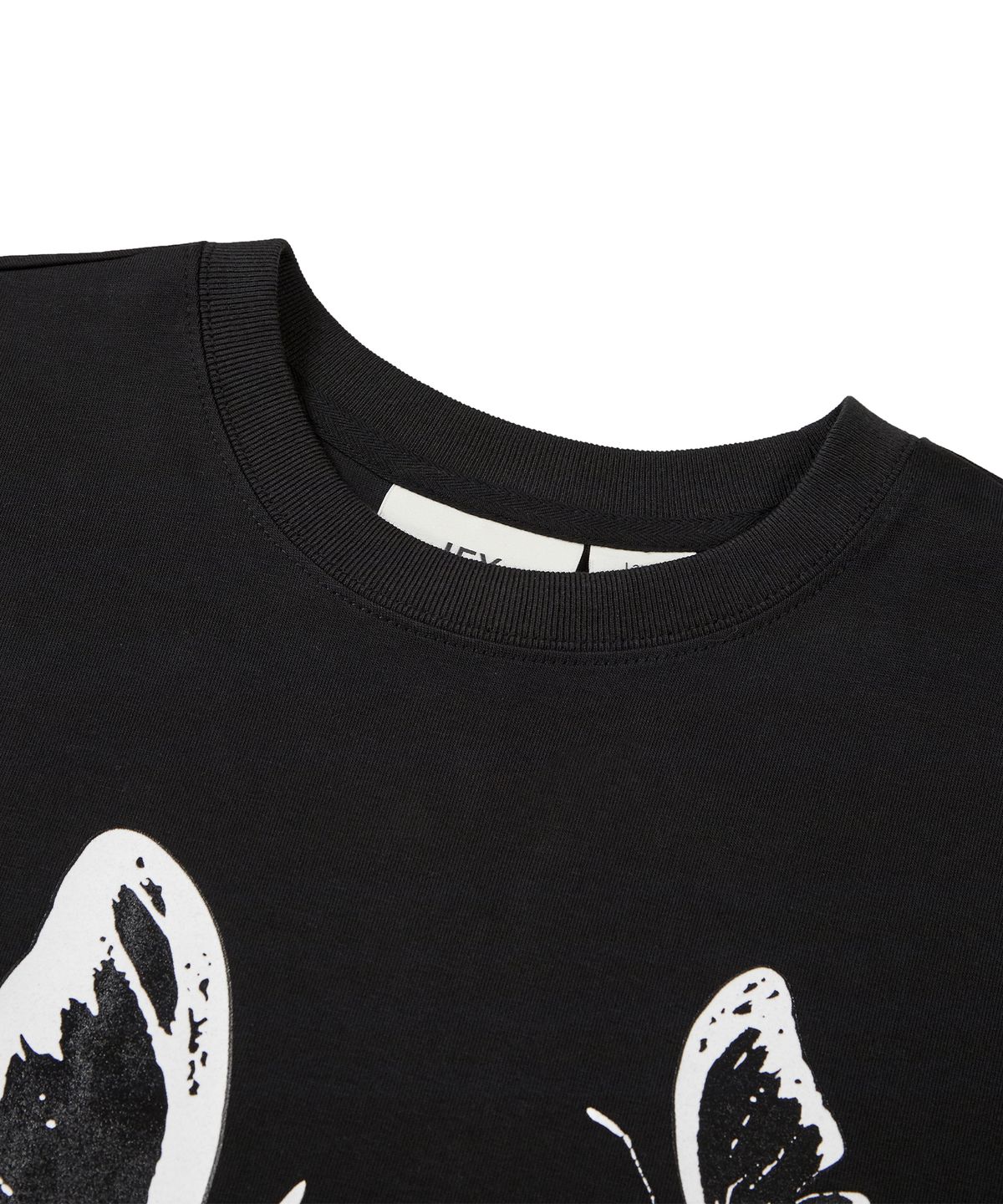 이에이(IEY) BUTTERFLY OVER LONG SLEEVE T-SHIRT Black