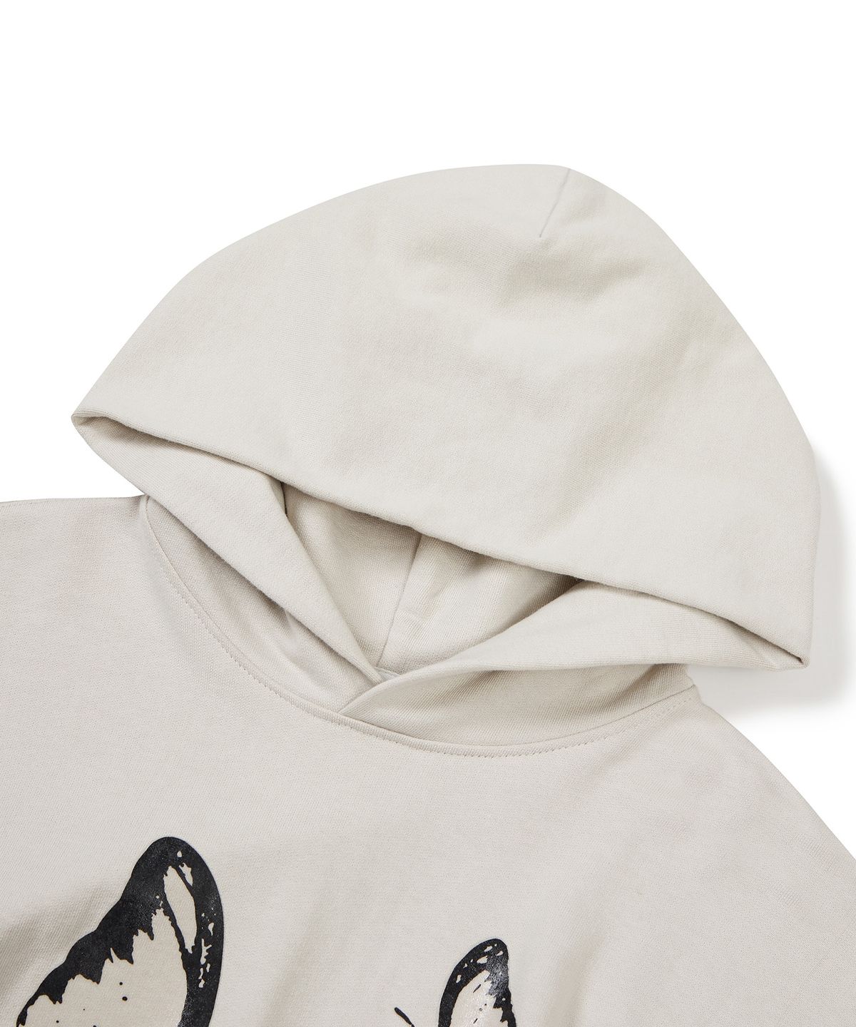 이에이(IEY) BUTTERFLY OVER HOODIE Ivory
