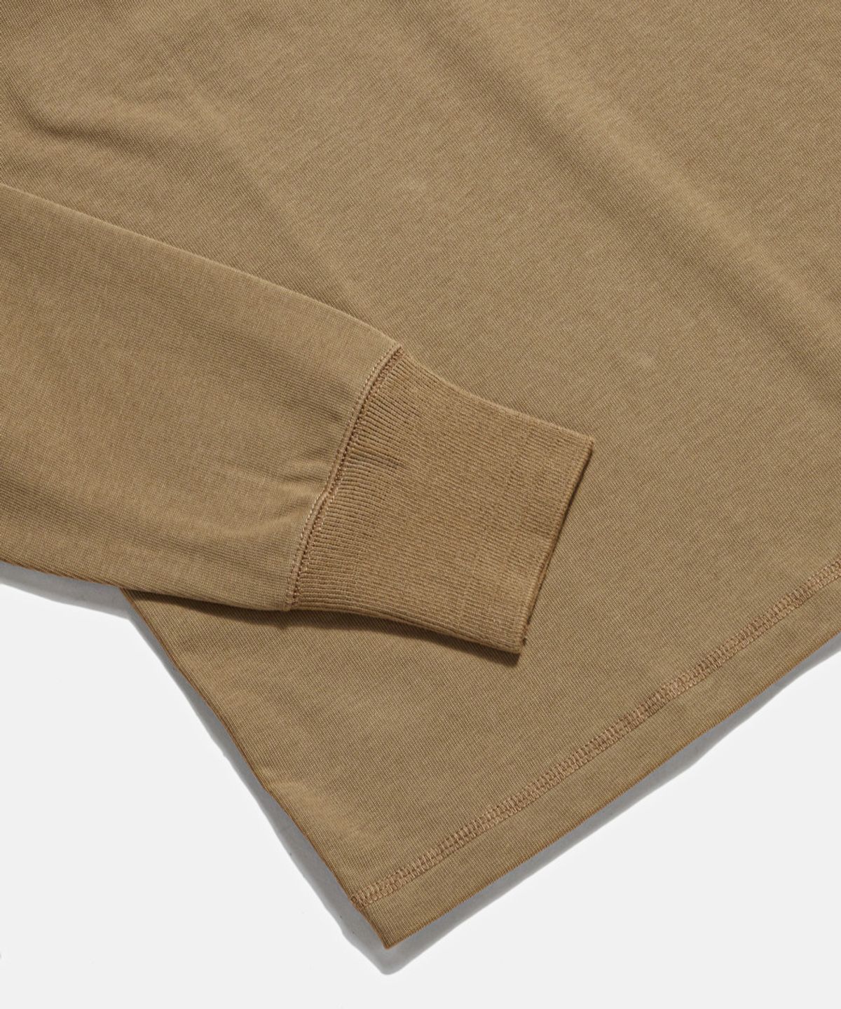 브론슨(BRONSON) Vintage Long Sleeve Henley Shirt Camel