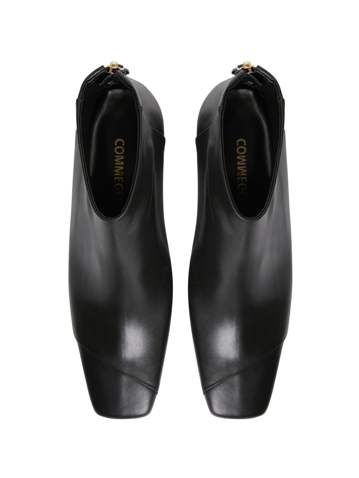 꼼므지(COMMEGEE) Asymmetry Ankle Boots / CG1029BK