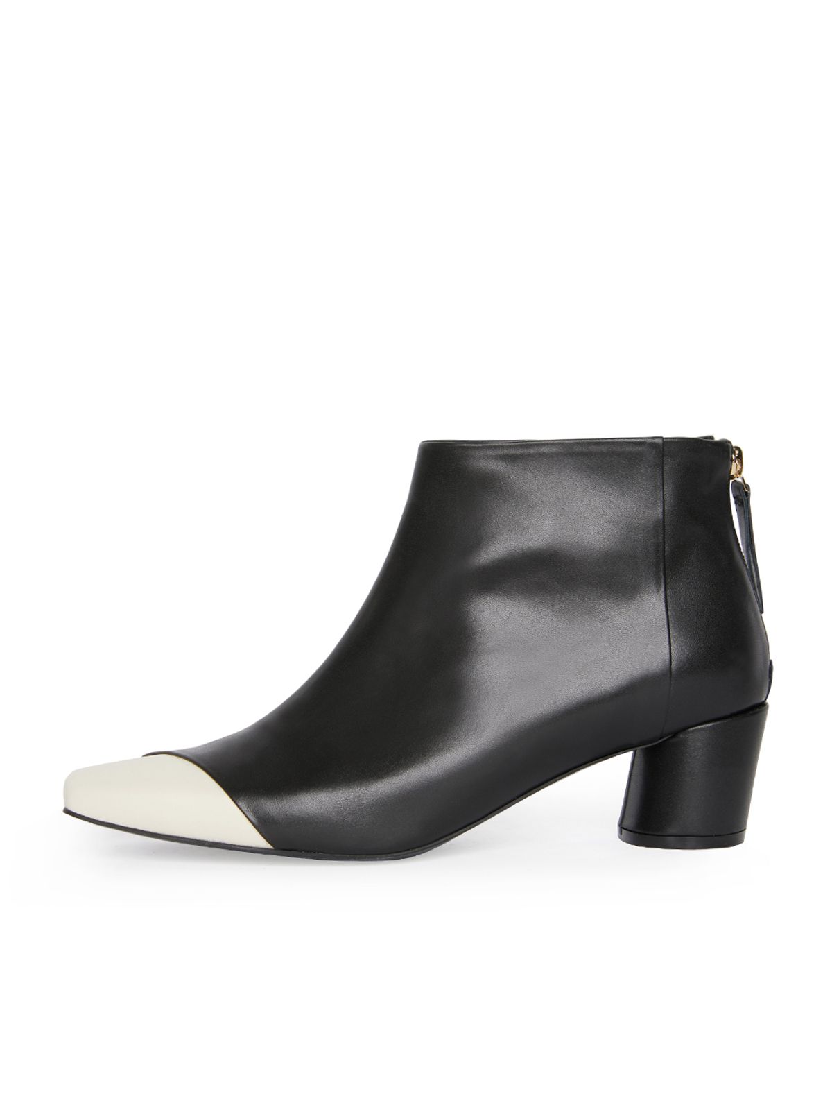 꼼므지(COMMEGEE) Asymmetry Ankle Boots / CG1029IVBK