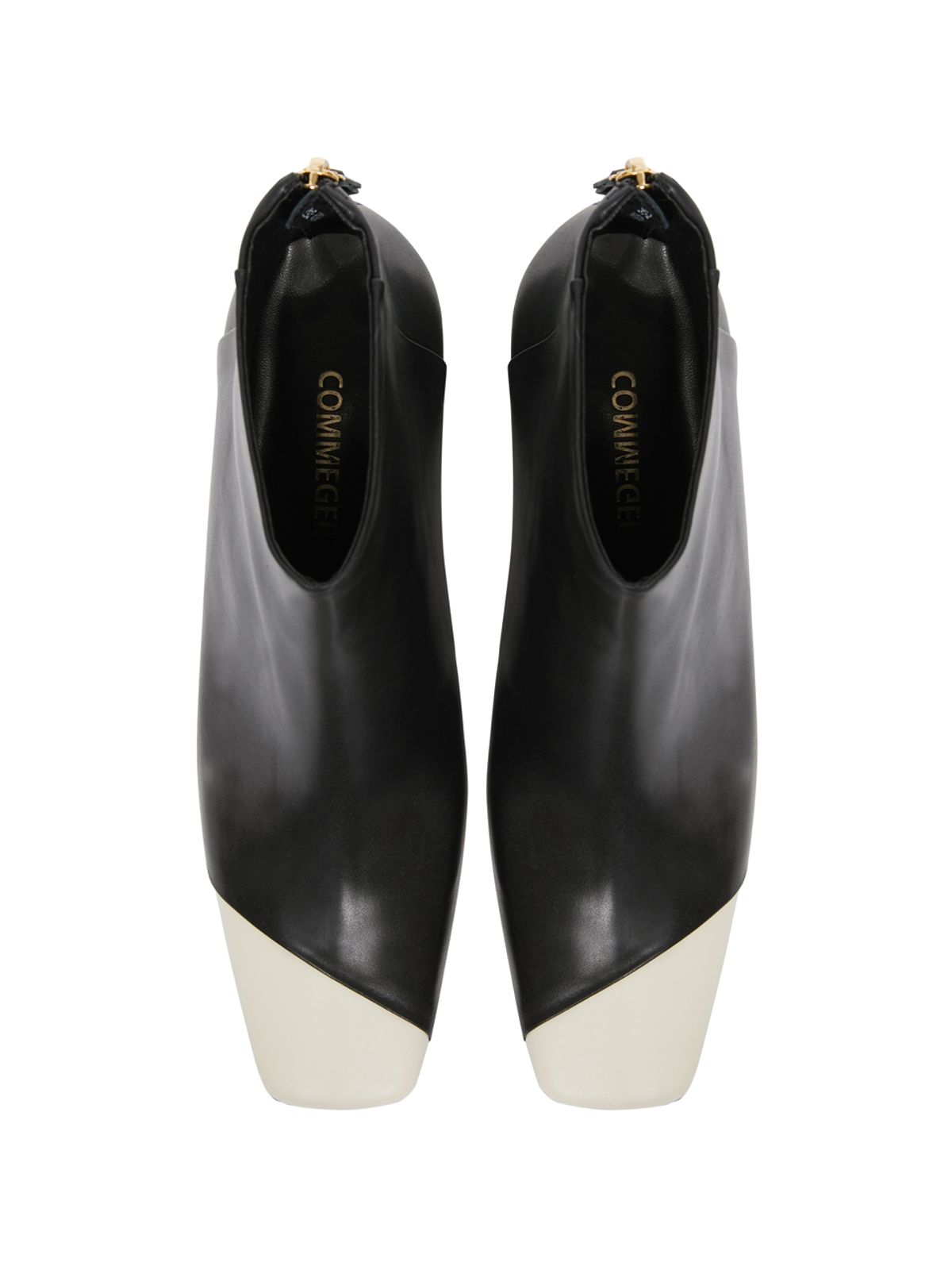 꼼므지(COMMEGEE) Asymmetry Ankle Boots / CG1029IVBK
