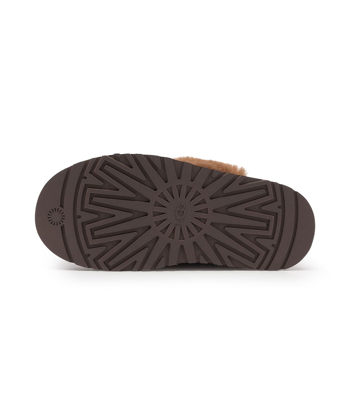 어그(UGG) [for women] UGG 로고 밴딩 퍼 카라 플랫폼 샌들 (펀케트)_BURNT CEDAR/1113474BCDR