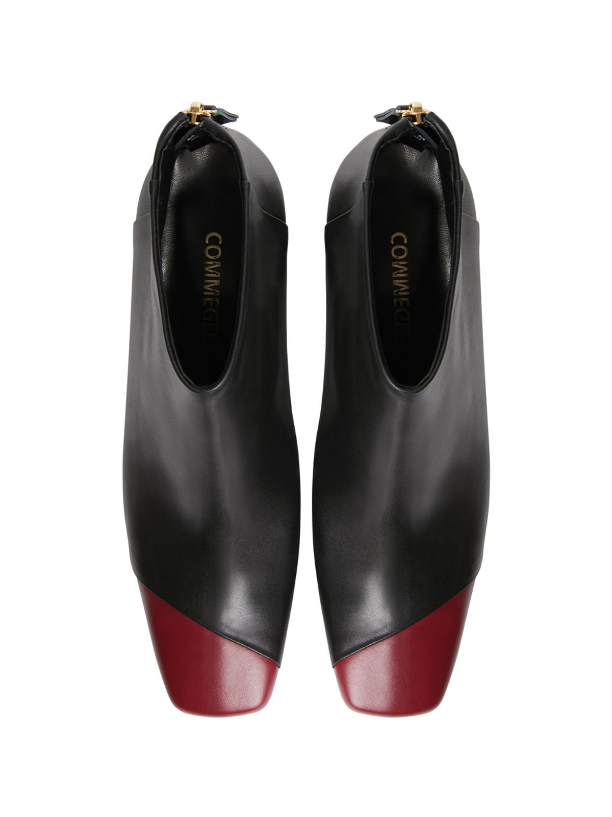 꼼므지(COMMEGEE) Asymmetry Ankle Boots / CG1029WIBK