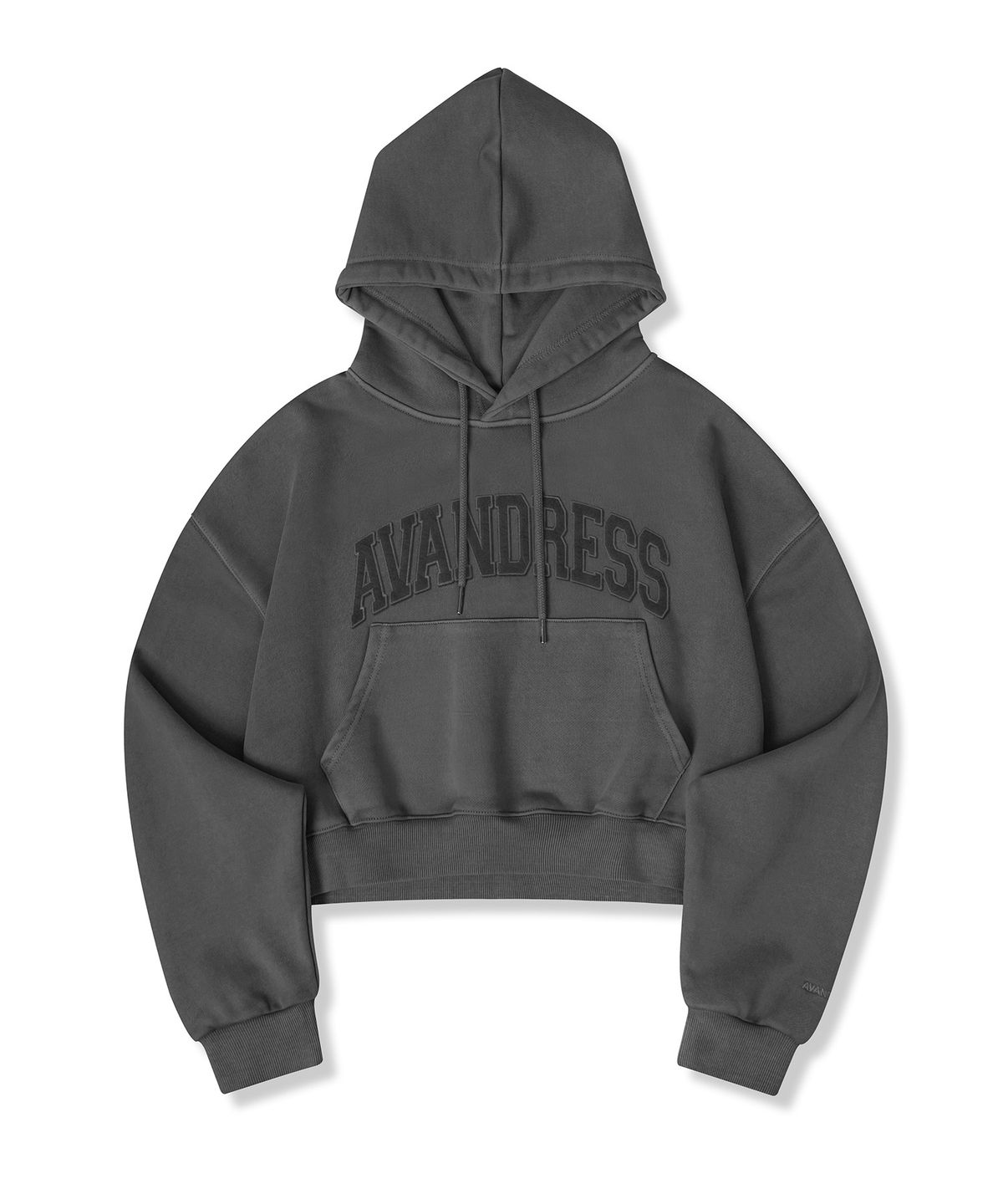 어반드레스(AVANDRESS) Pigment Felt Crop Hoody - 3COL