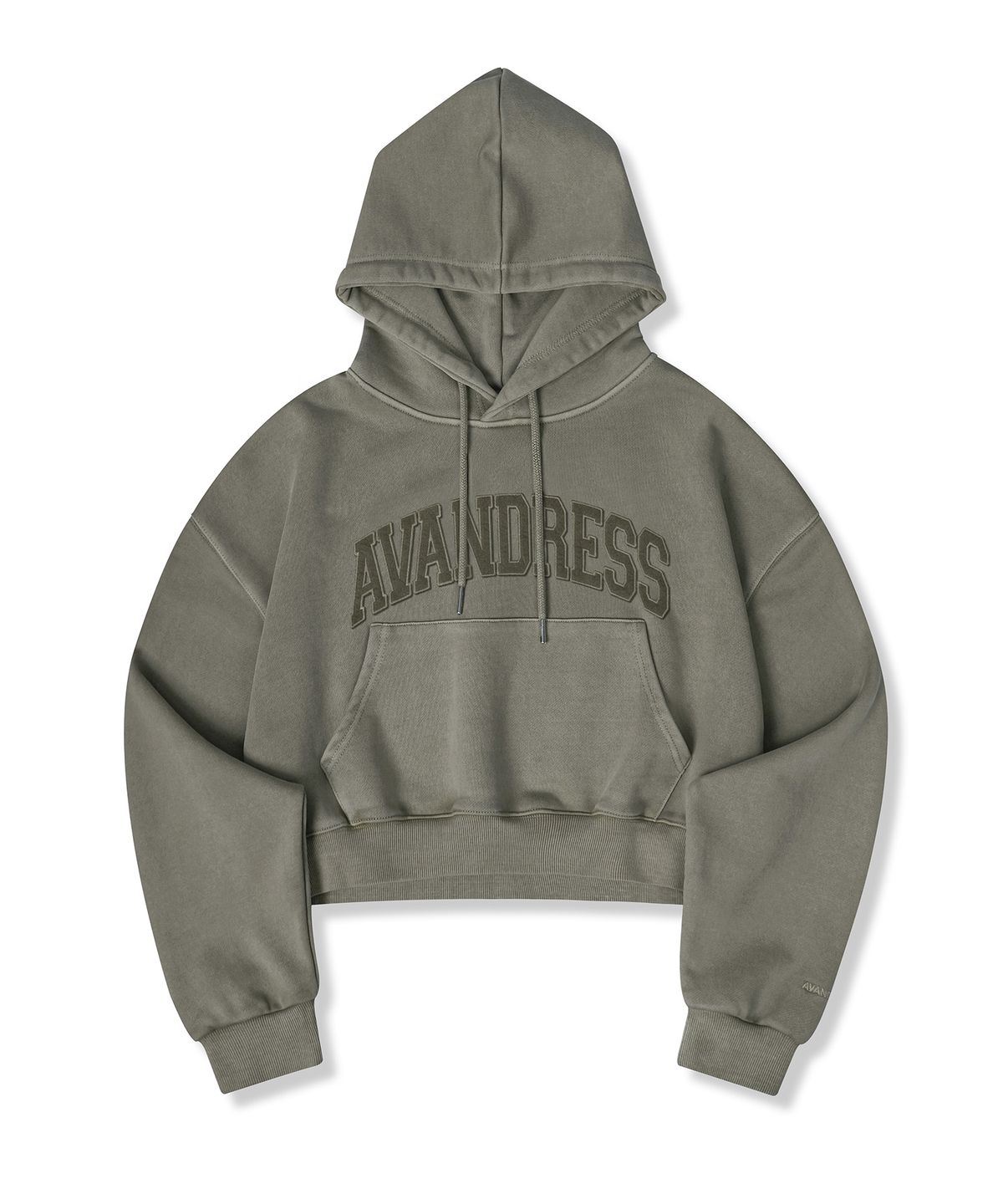 어반드레스(AVANDRESS) Pigment Felt Crop Hoody - 3COL