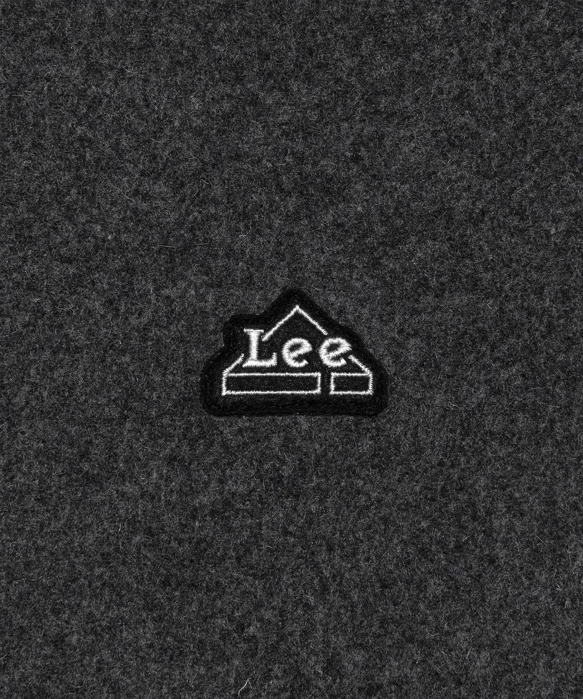 리(LEE) 우먼 울혼방 라운드넥 숏 코트 차콜