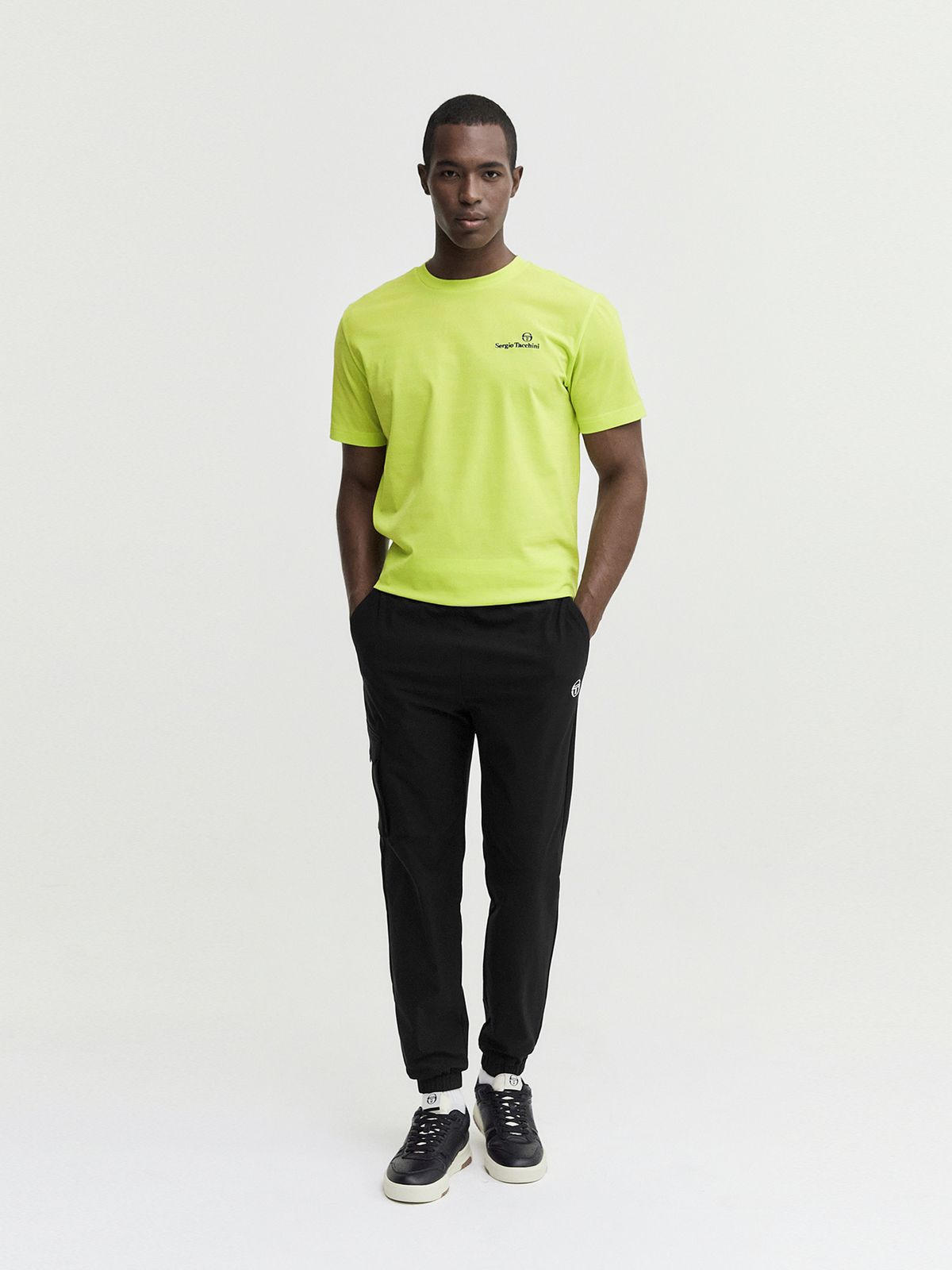세르지오 타키니(SERGIO TACCHINI) M 고트 우븐 카고 조거 팬츠 (Black)