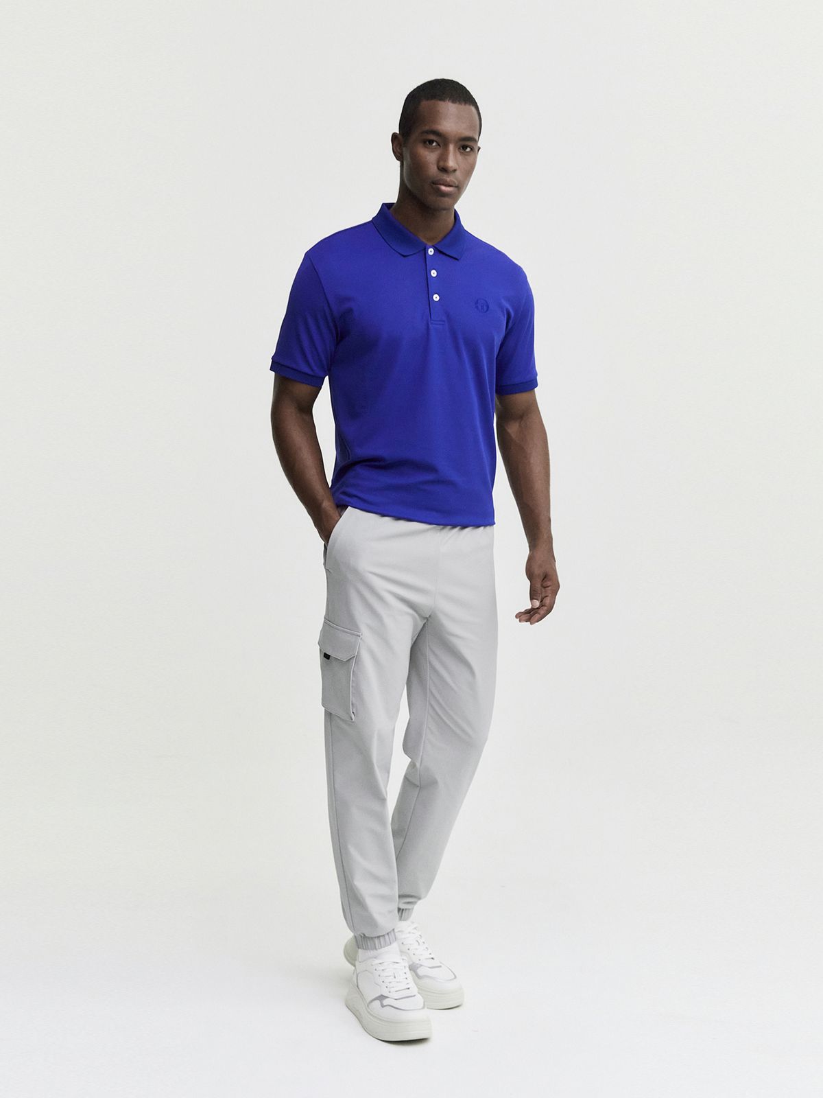 세르지오 타키니(SERGIO TACCHINI) M 고트 우븐 카고 조거 팬츠 (Grey)