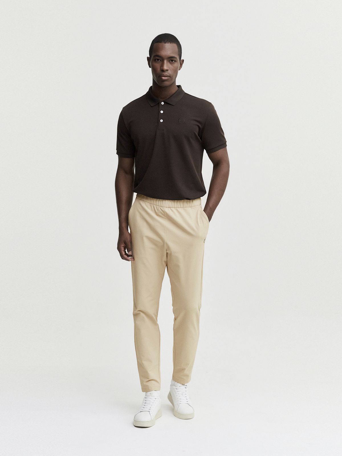 세르지오 타키니(SERGIO TACCHINI) M 고트 우븐 테이퍼드 팬츠 (Beige)