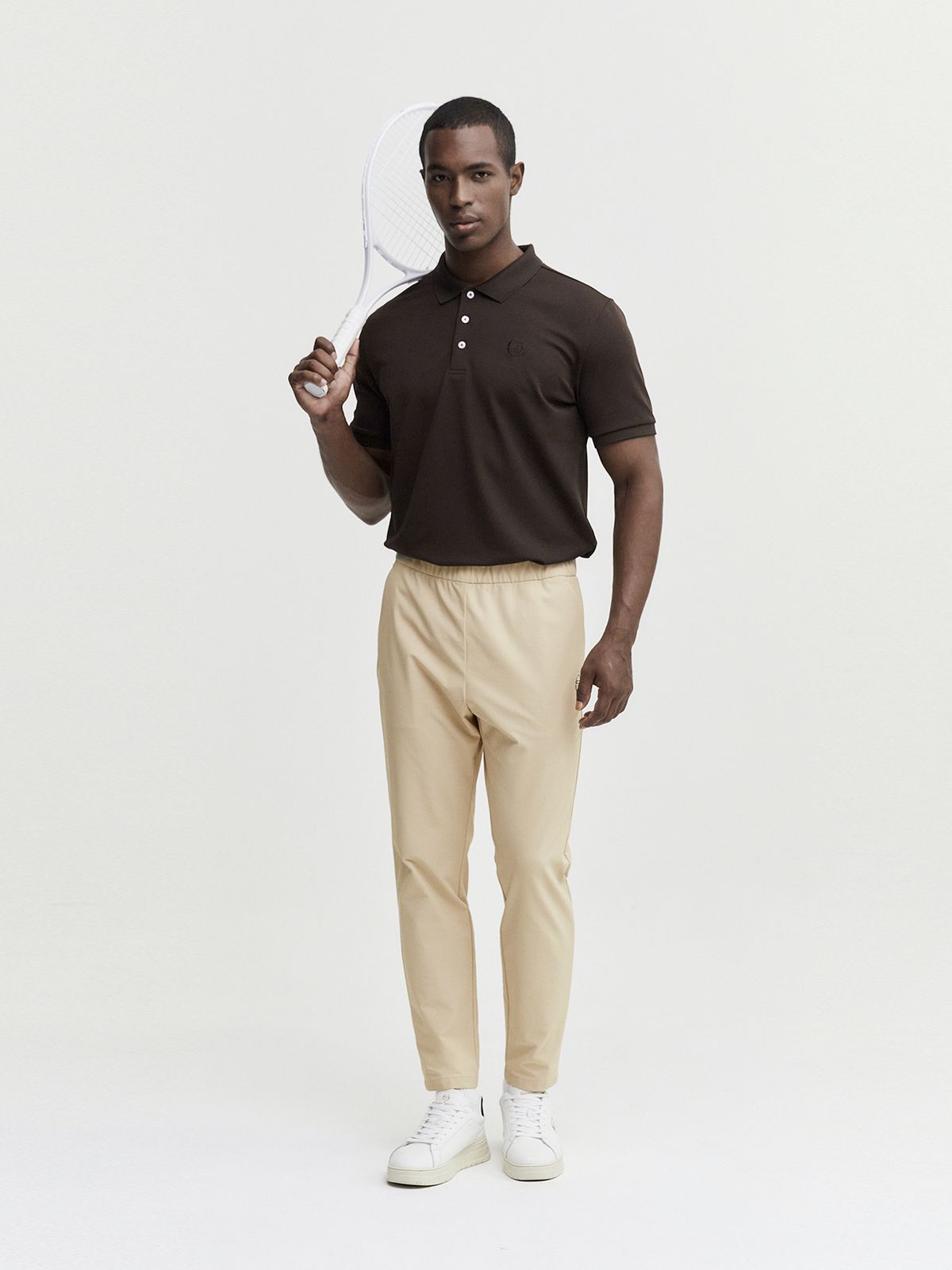 세르지오 타키니(SERGIO TACCHINI) M 고트 우븐 테이퍼드 팬츠 (Beige)