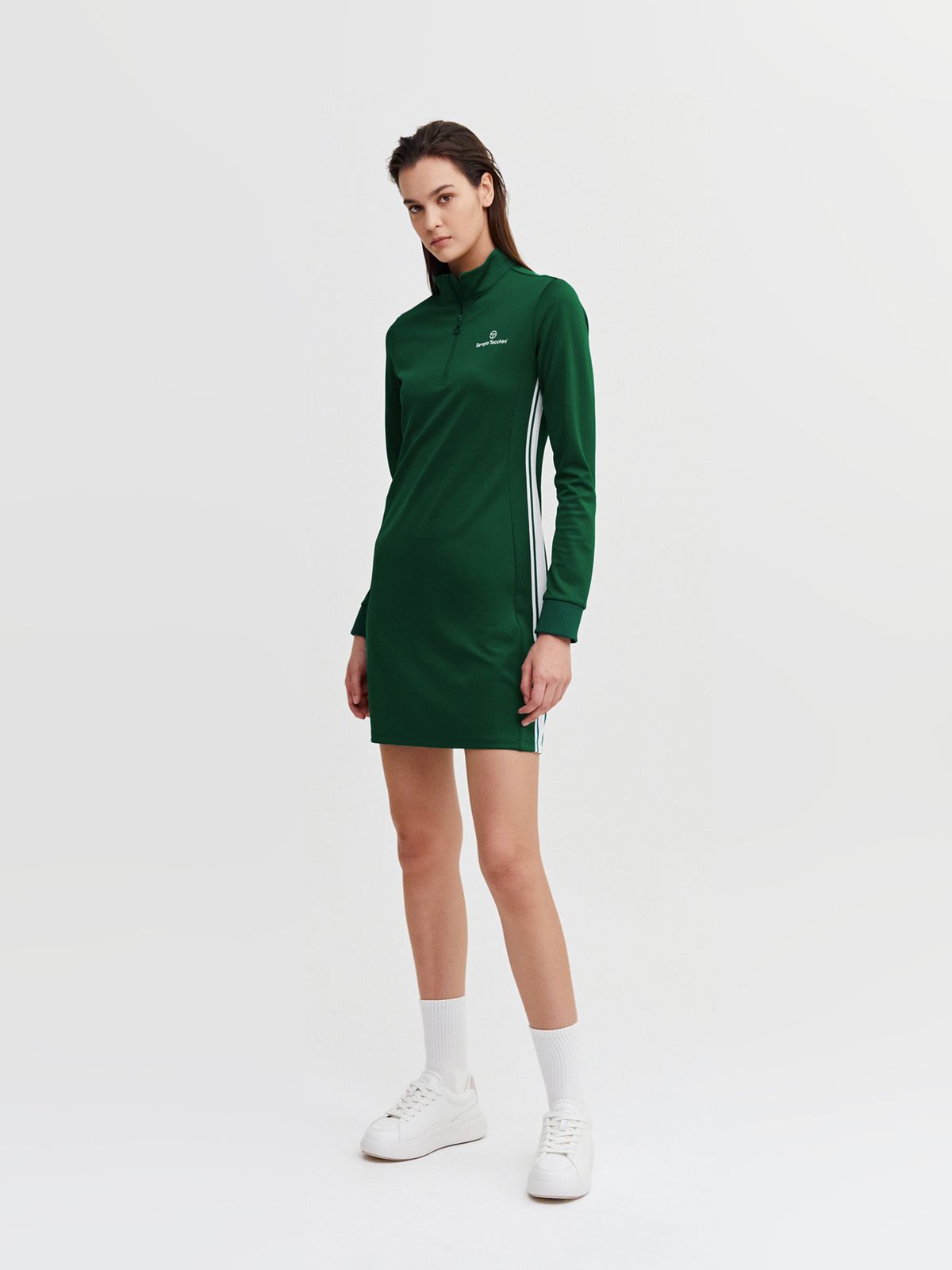 세르지오 타키니(SERGIO TACCHINI) W 고트 하프집 트랙 드레스 (Green)