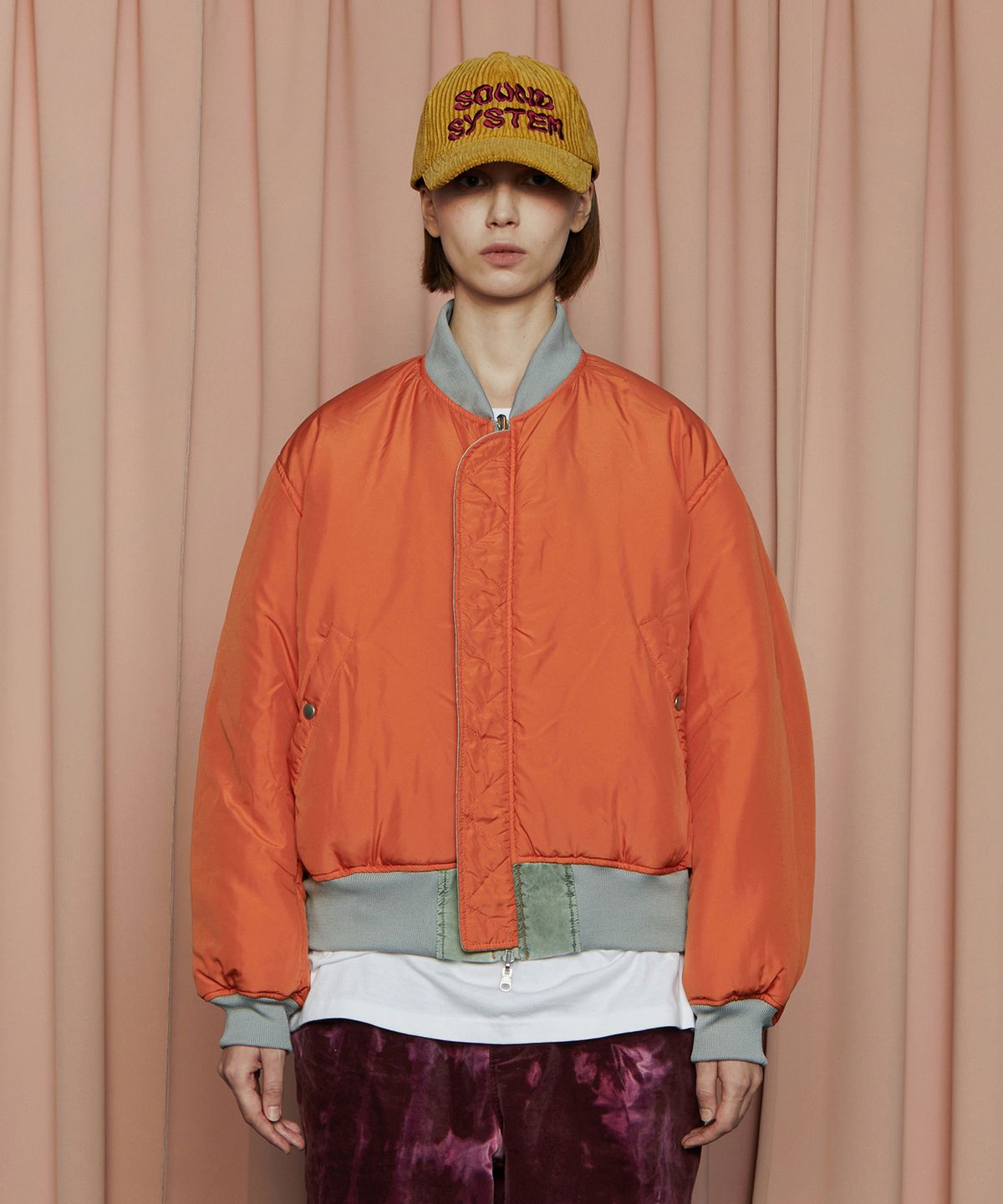어널로이드(UNALLOYED) 피그먼트 MA-1 점퍼 / 카키