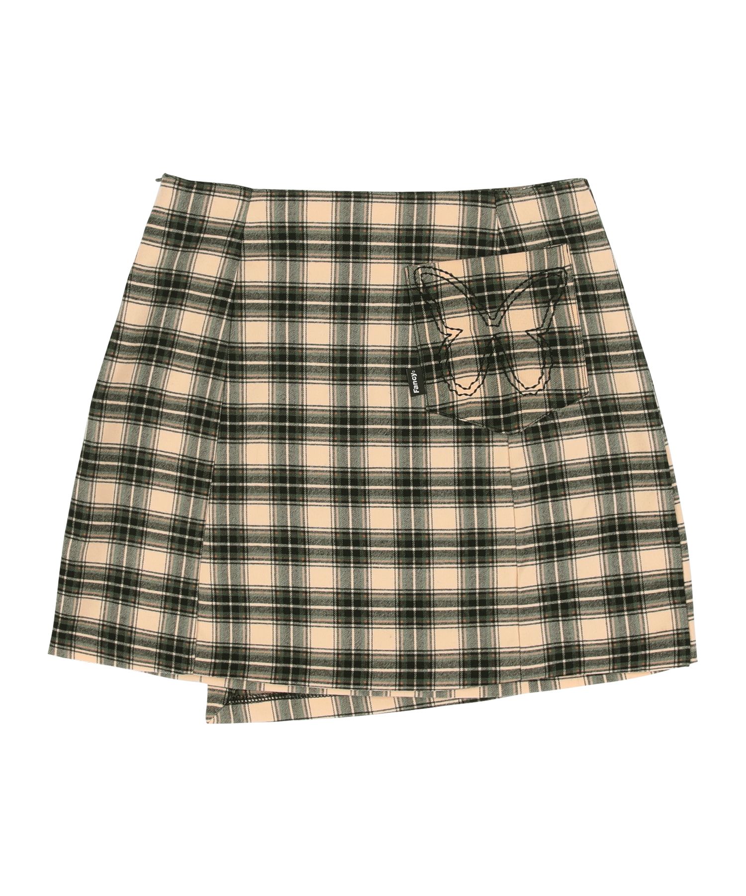 ☆NASTY FANCY CLUB☆ NF Check Buckle Wrap Skirt BEIGE MUSINSA | FANCY CLUB [NF] Check Buckle Wrap Skirt (BEIGE)_