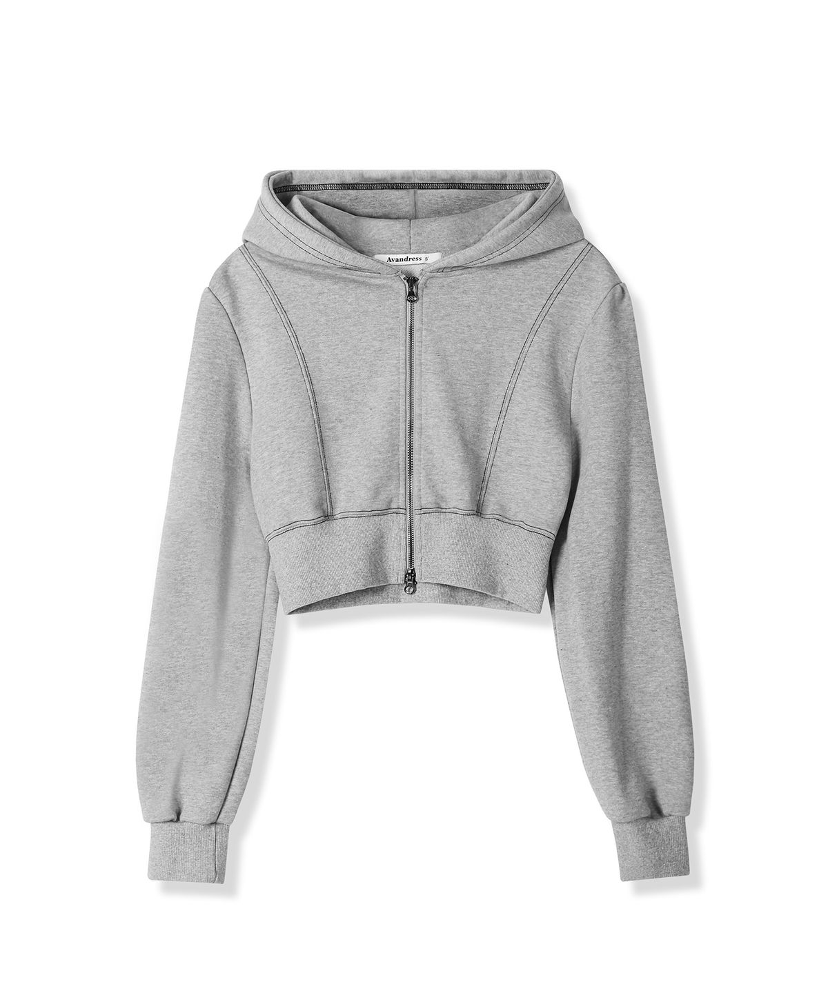 어반드레스(AVANDRESS) Rora Stitch Crop Hood Zip-up - 3COL