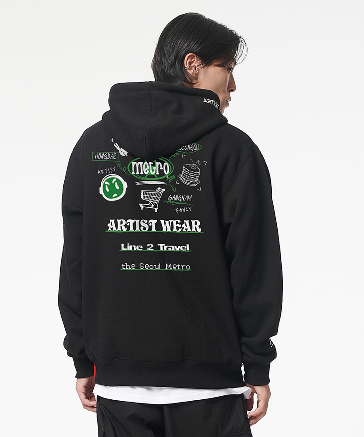 아티스트웨어(ARTISTWEAR) [ATW] 라인2플레이스 후드티