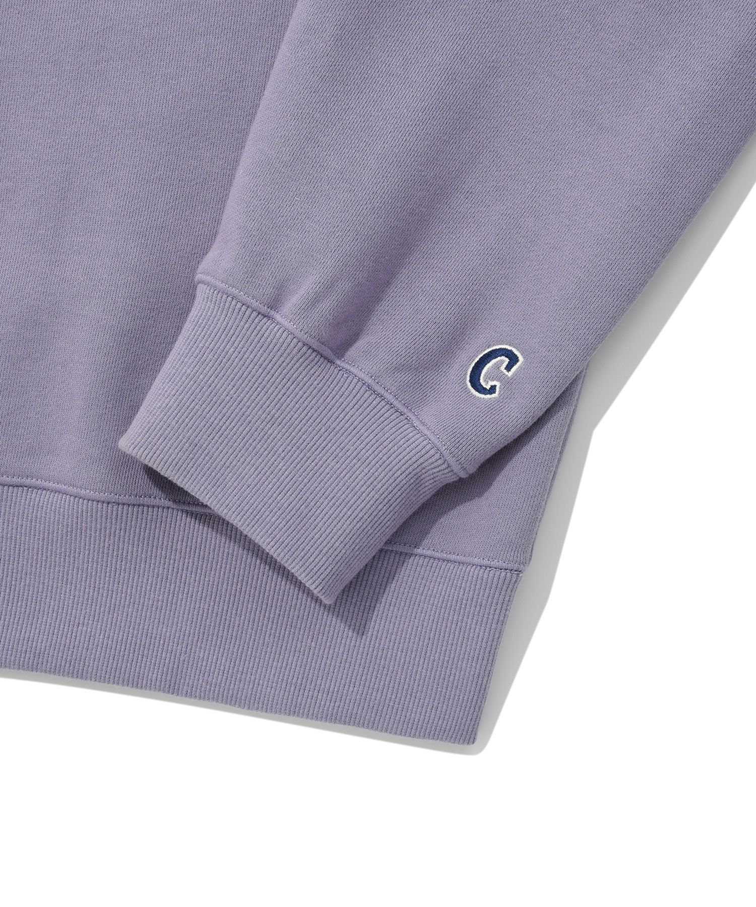 MUSINSA | COVERNAT C Logo Half Zip-up Sweatshirt Lavender