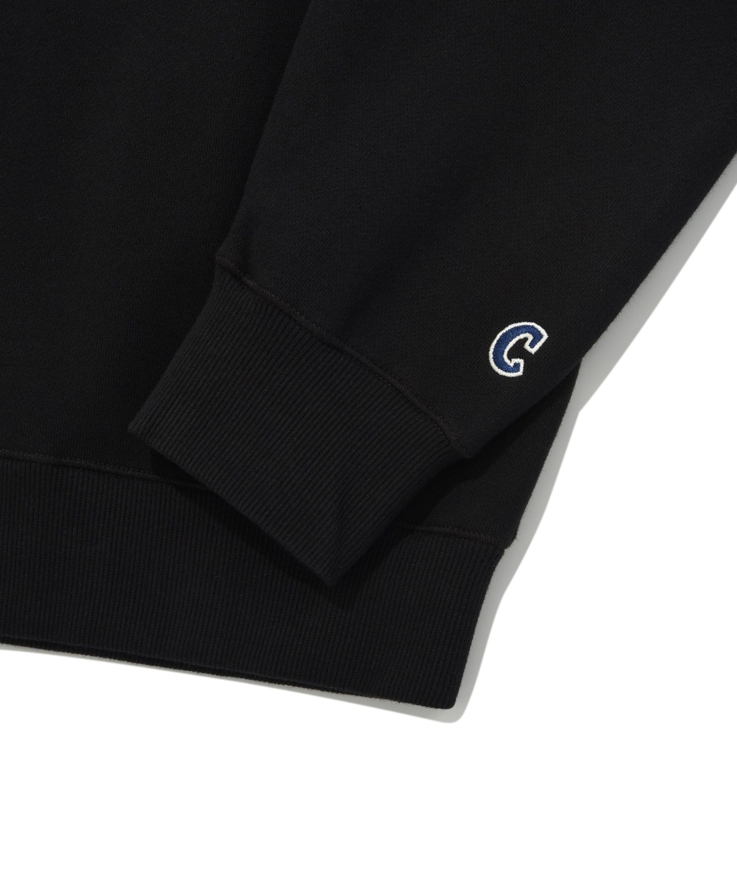 MUSINSA | COVERNAT C Logo Half Zip Up Sweatshirt Black