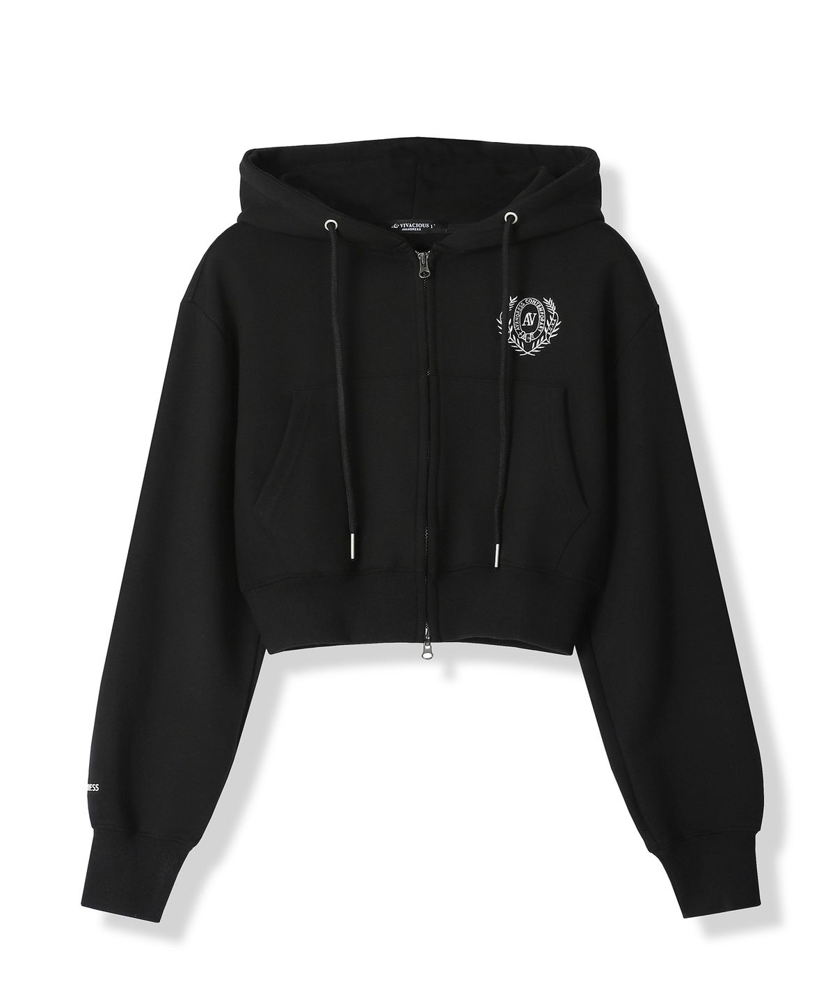 어반드레스(AVANDRESS) SYMBOL CROP HOOD ZIP-UP - 3COL