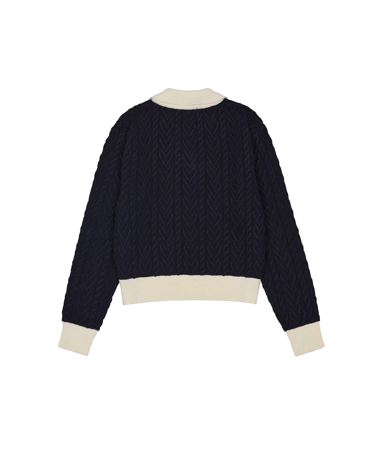러브이즈트루(LUVISTRUE) CH LOGO COLLAR KNIT(NAVY)