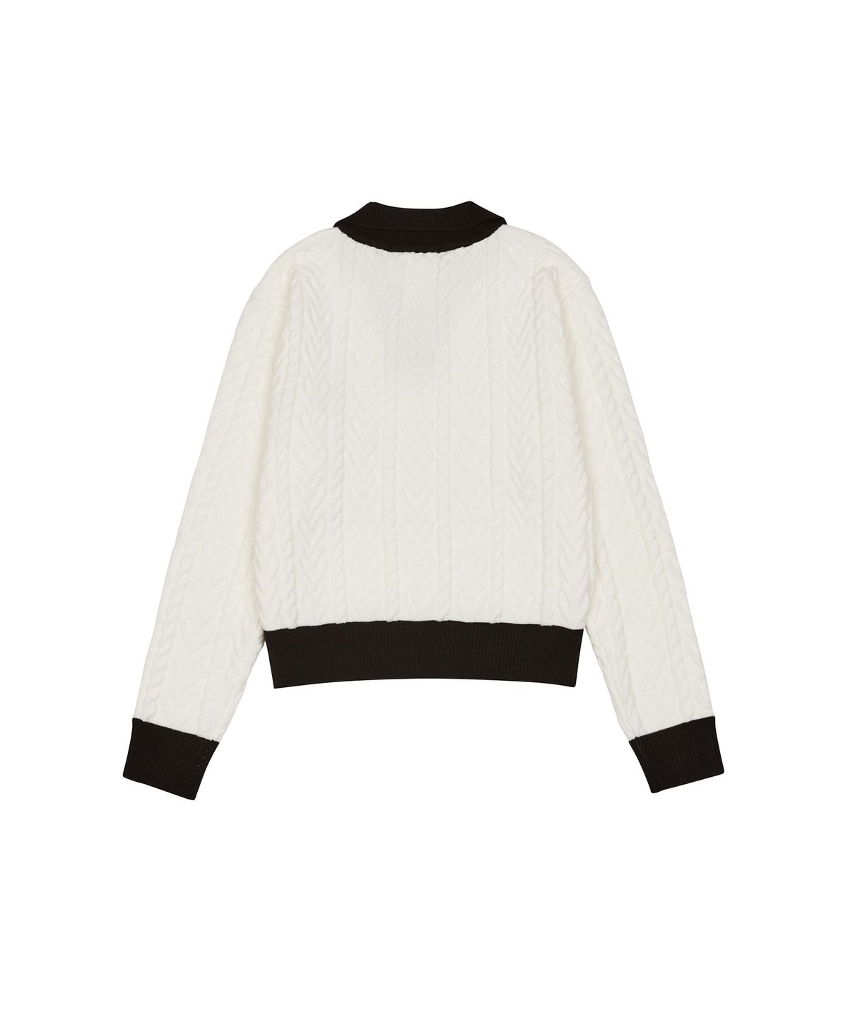 러브이즈트루(LUVISTRUE) CH LOGO COLLAR KNIT(WHITE)