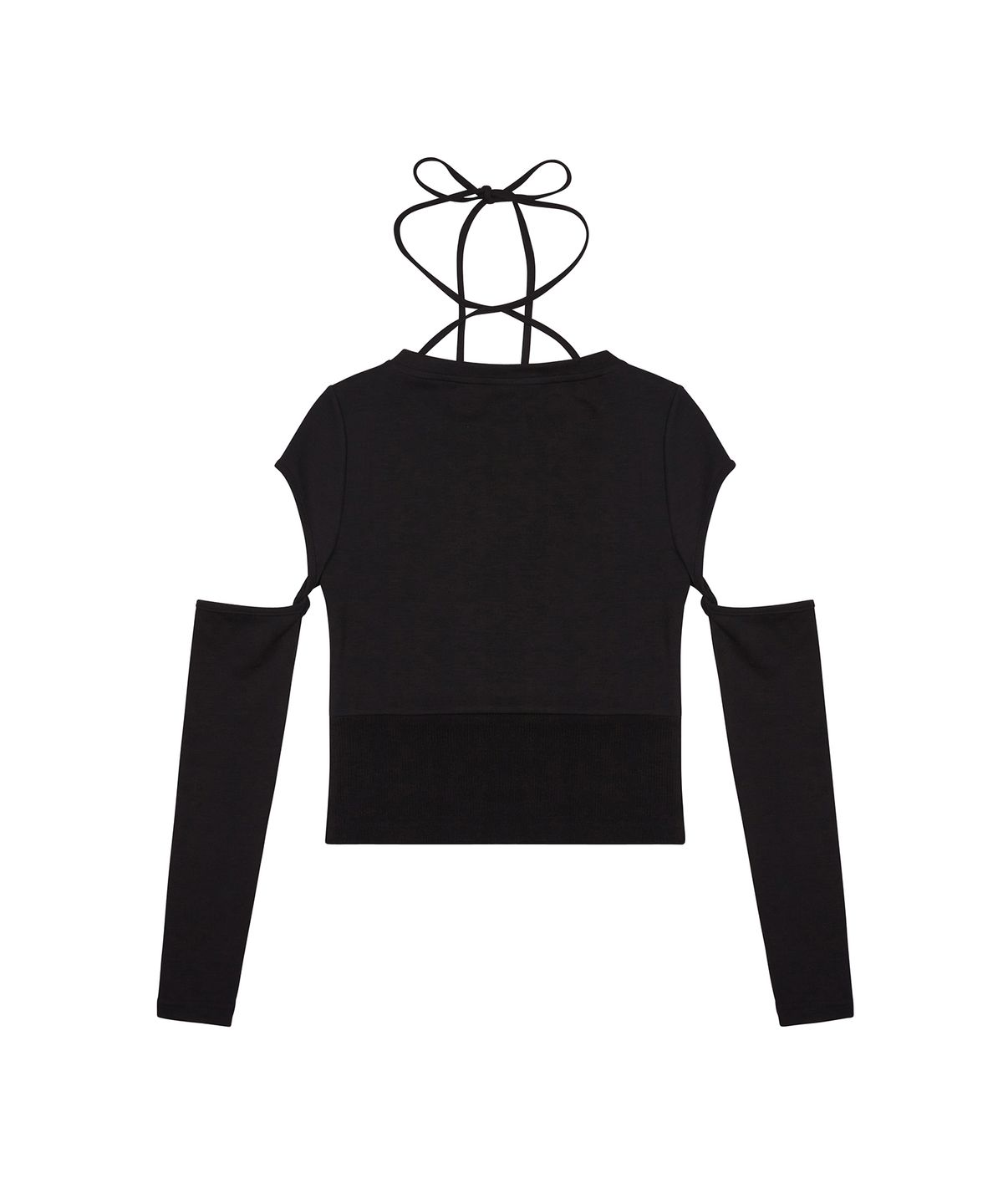 러브이즈트루(LUVISTRUE) CH BUTTON LAYERED TEE(BLACK)