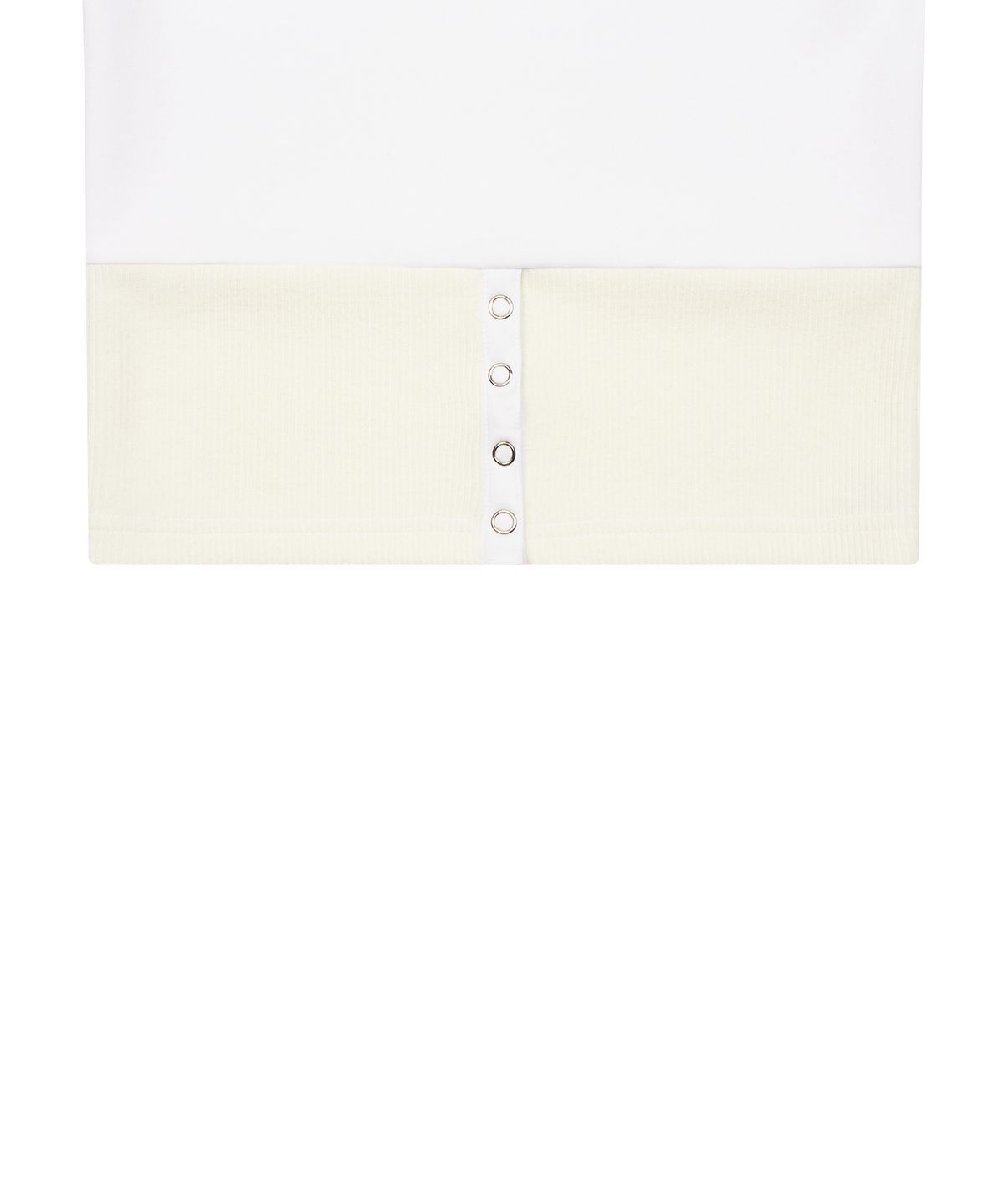 러브이즈트루(LUVISTRUE) CH BUTTON LAYERED TEE(WHITE)